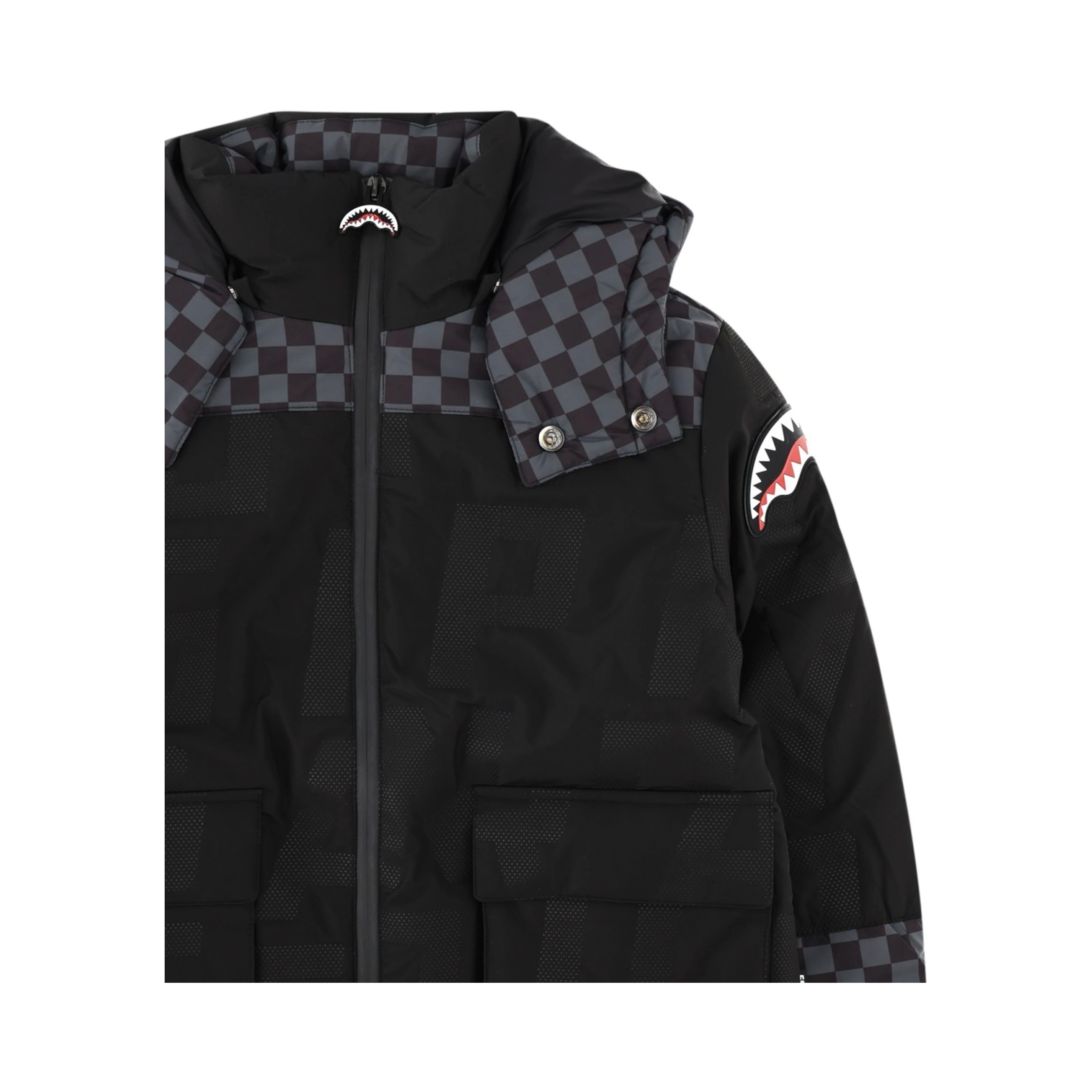 sg checkered padded jacket
black
