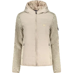 Beige Polyester Women Jacket