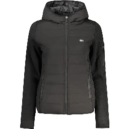 Black Polyester Women Jacket