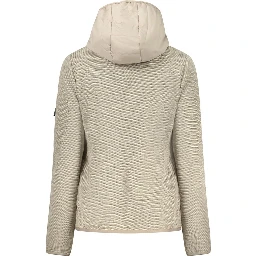 Beige Polyester Women Jacket