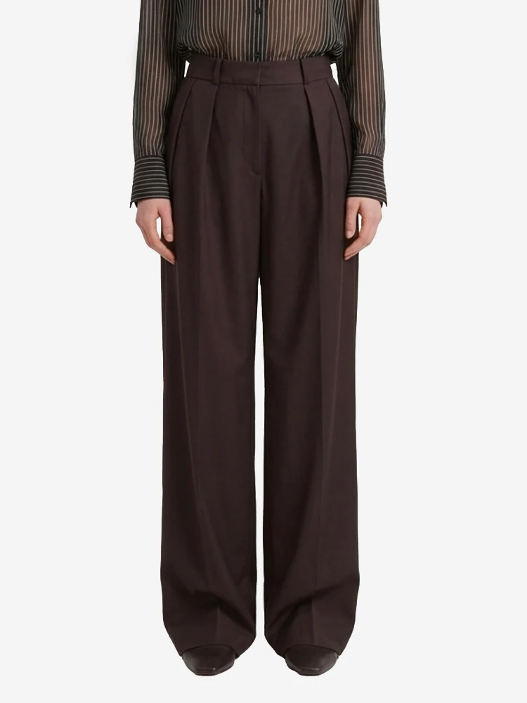 Brown pleated Ripley pants