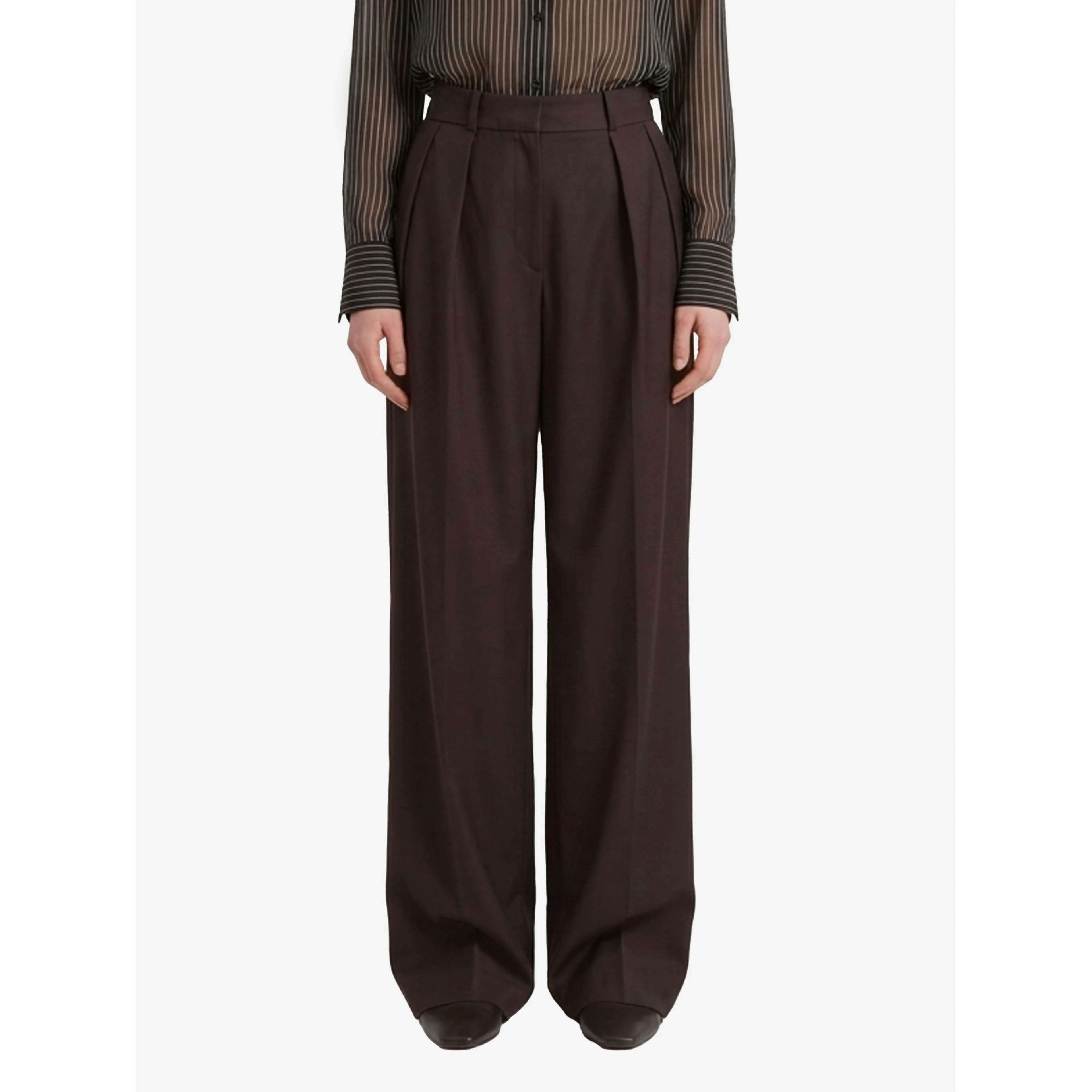 Brown pleated Ripley pants