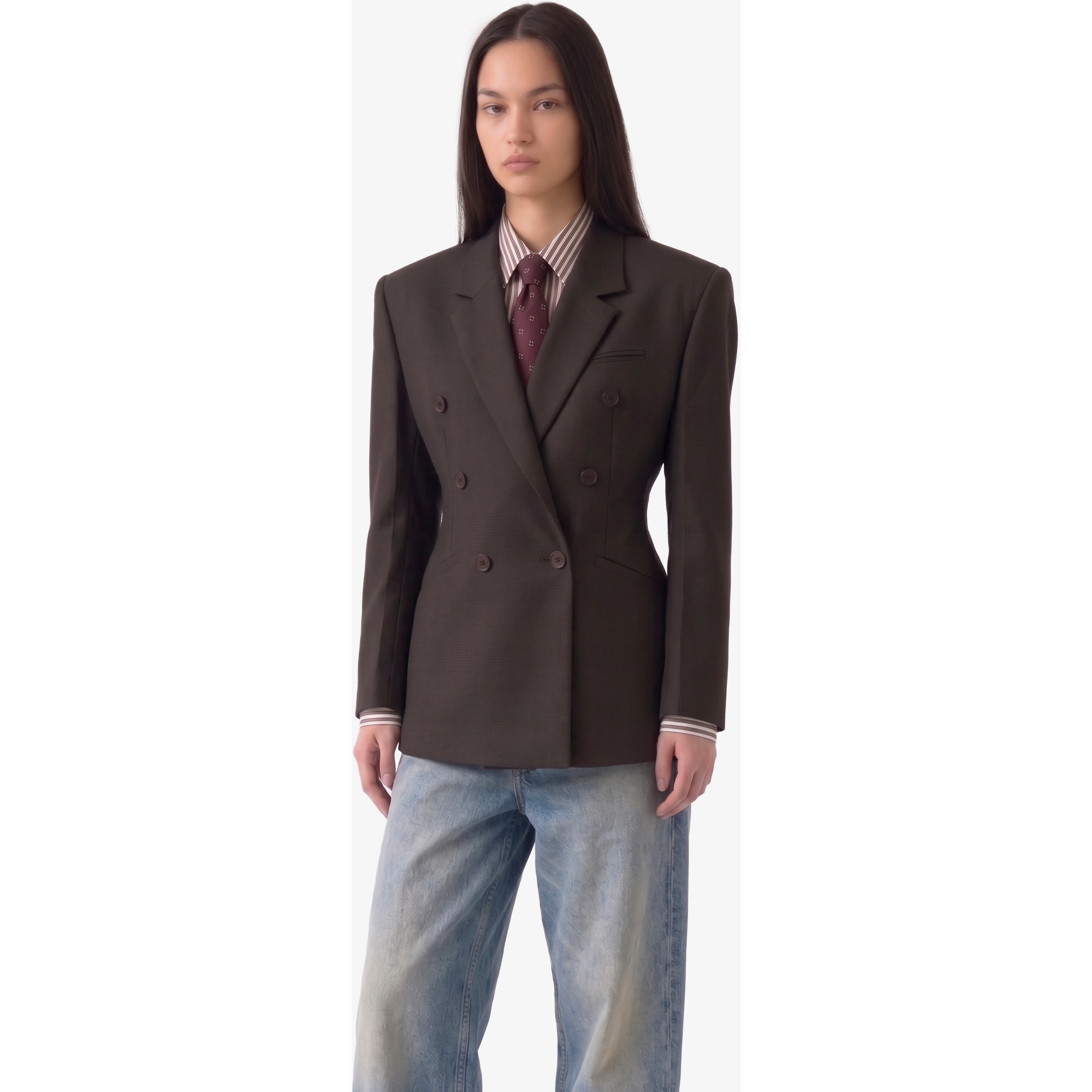 Brown Prince of Wales check Jade blazer