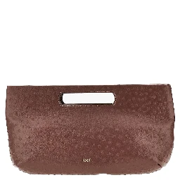 Ostrich-print leather 'Dalia' bag