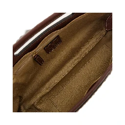 Ostrich-print leather 'Dalia' bag