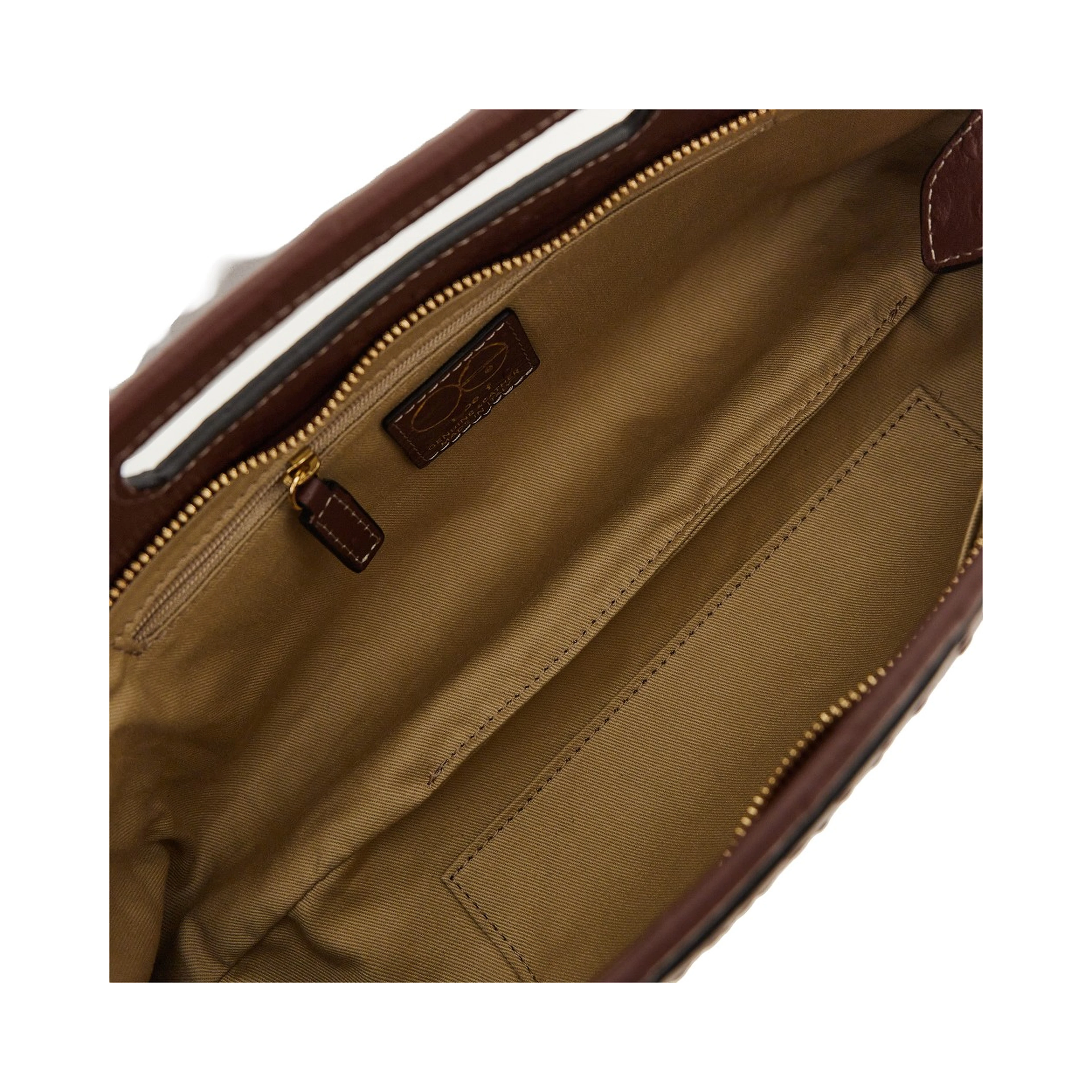 Ostrich-print leather 'Dalia' bag