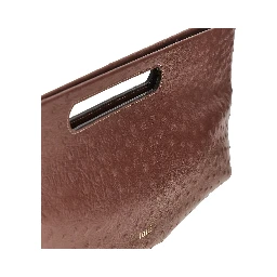 Ostrich-print leather 'Dalia' bag