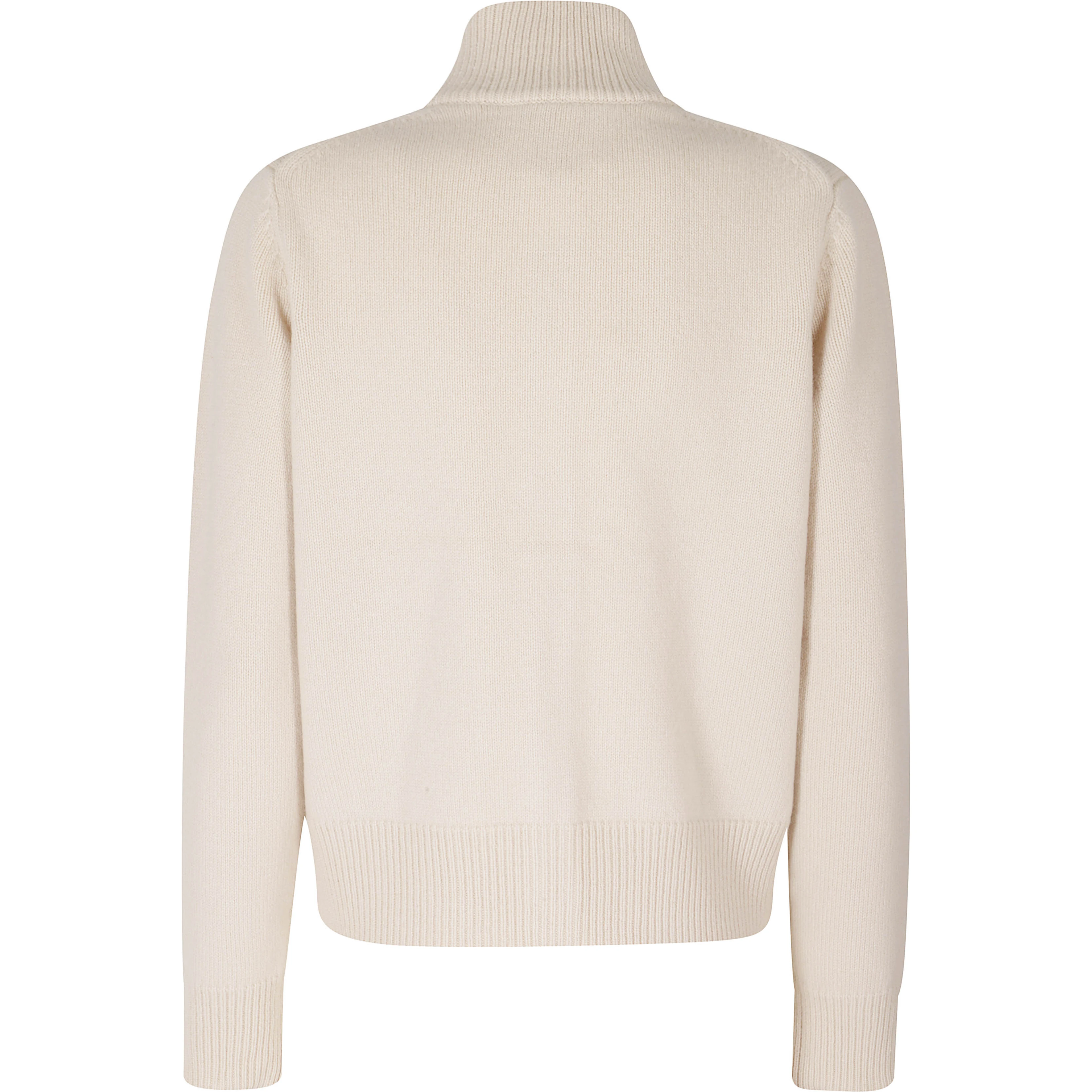 FOX HEAD INTARSIA MERINO HIGH NECK CARDIGAN