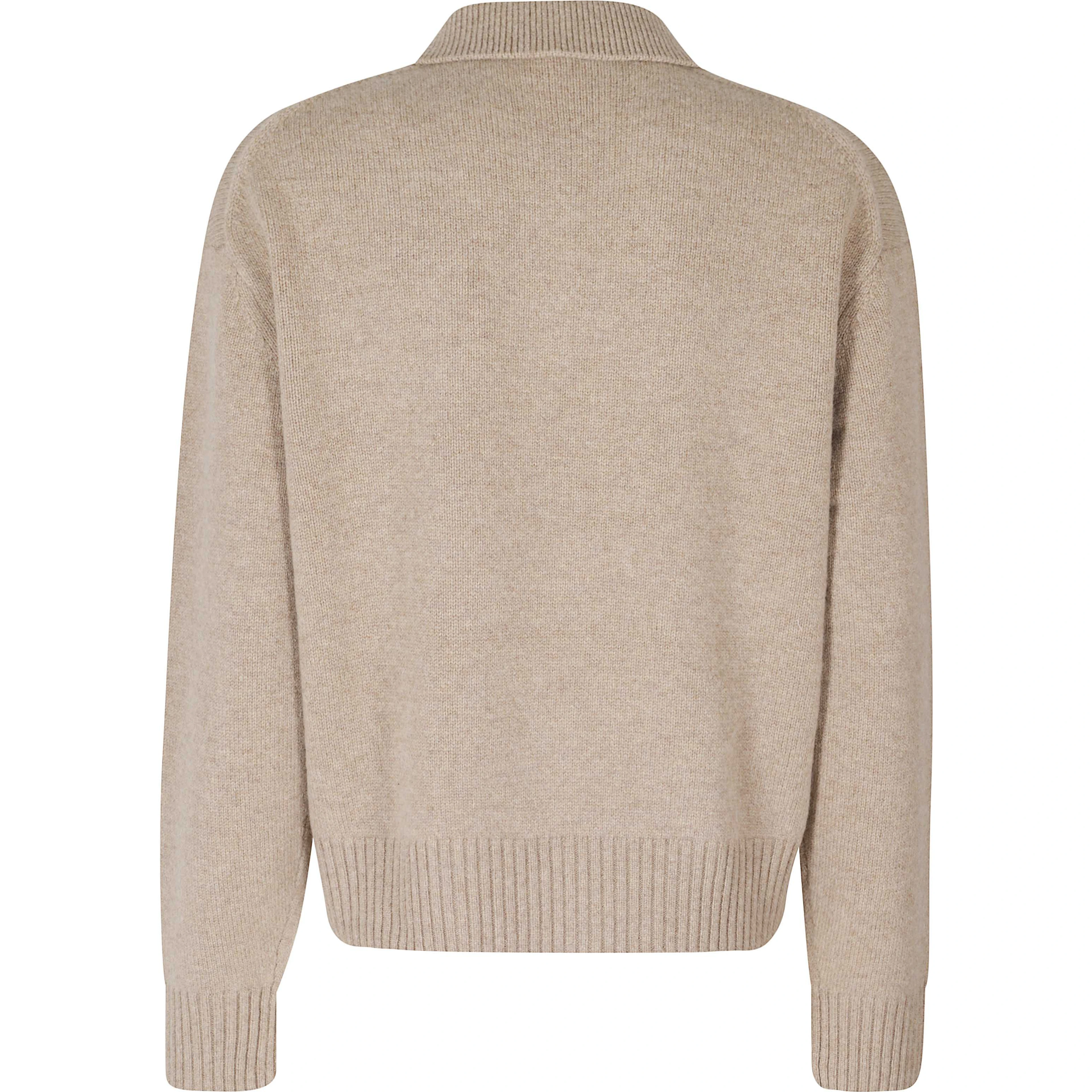 FOX HEAD INTARSIA MERINO POLO JUMPER