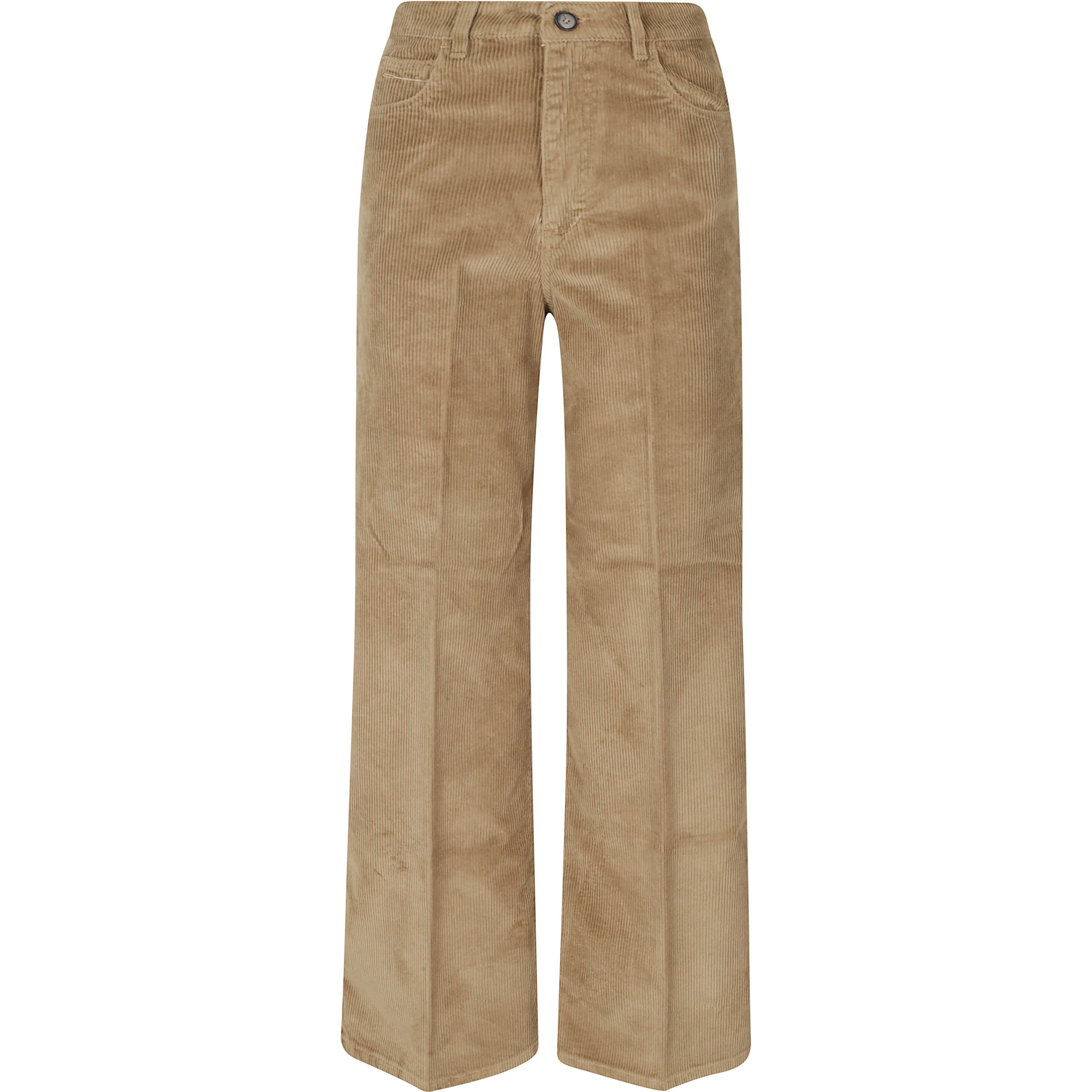 WIDE LEGGED MID RISE FIVE POCKETS