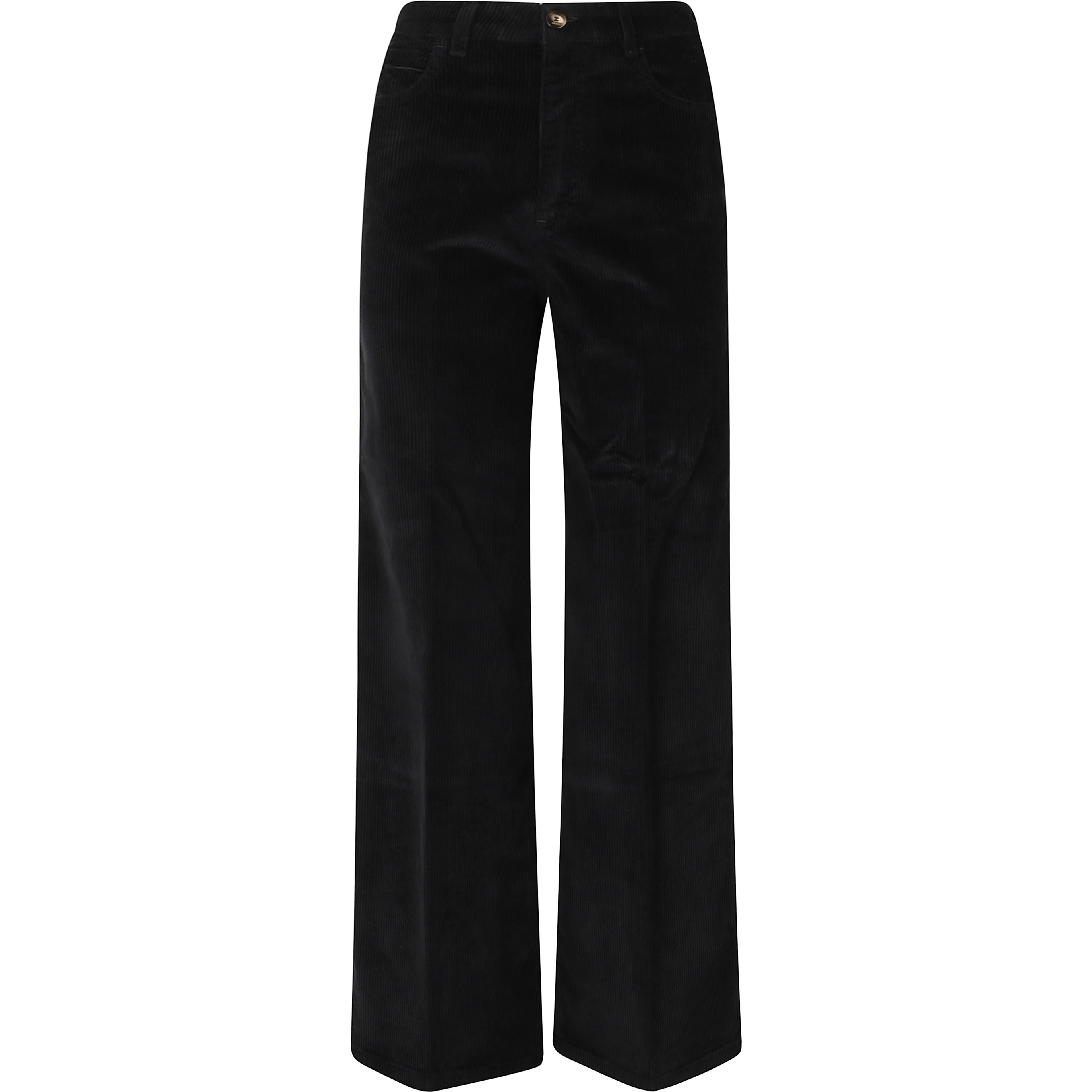 WIDE LEGGED MID RISE FIVE POCKETS