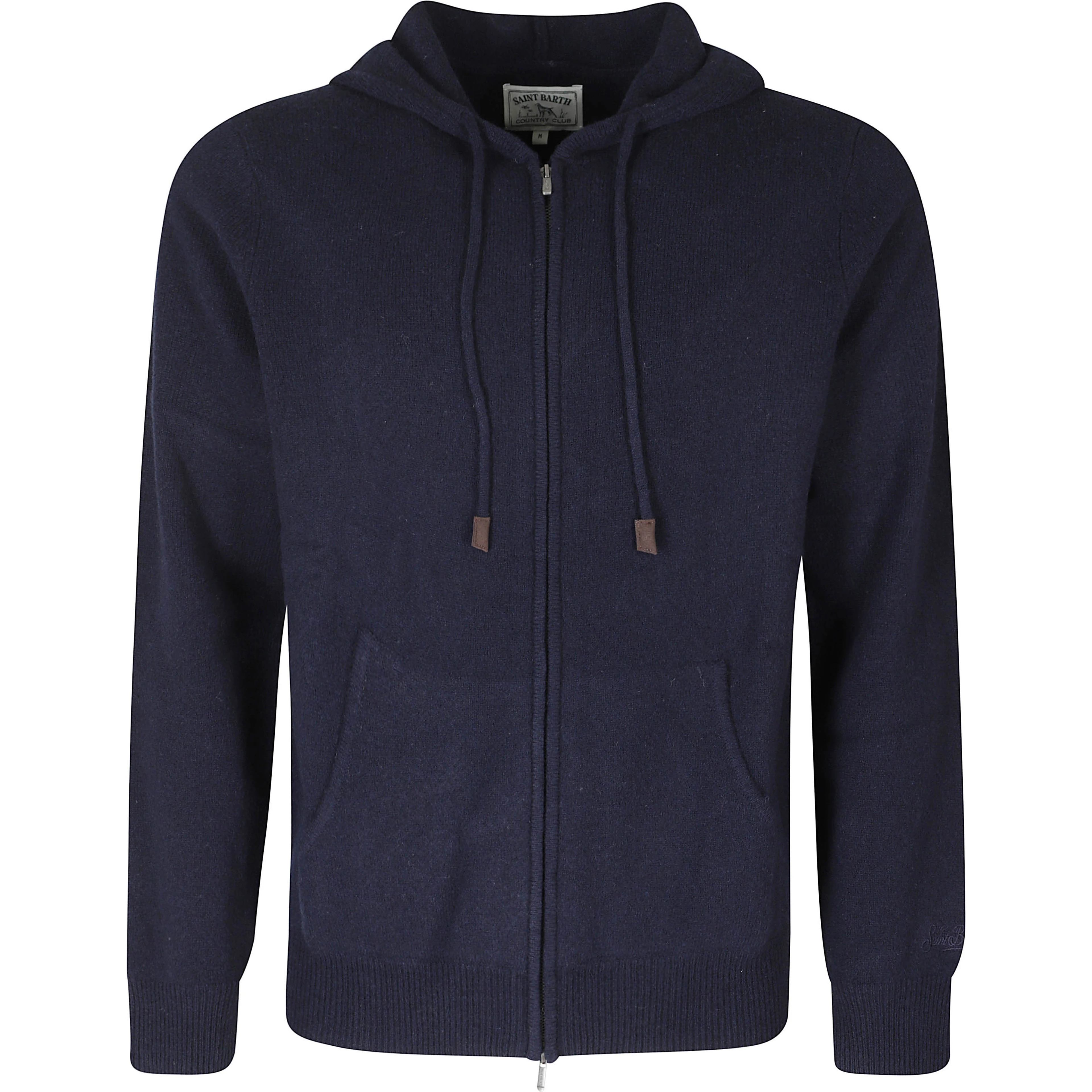 FULL ZIPPER HOODED KNIT SWEATER