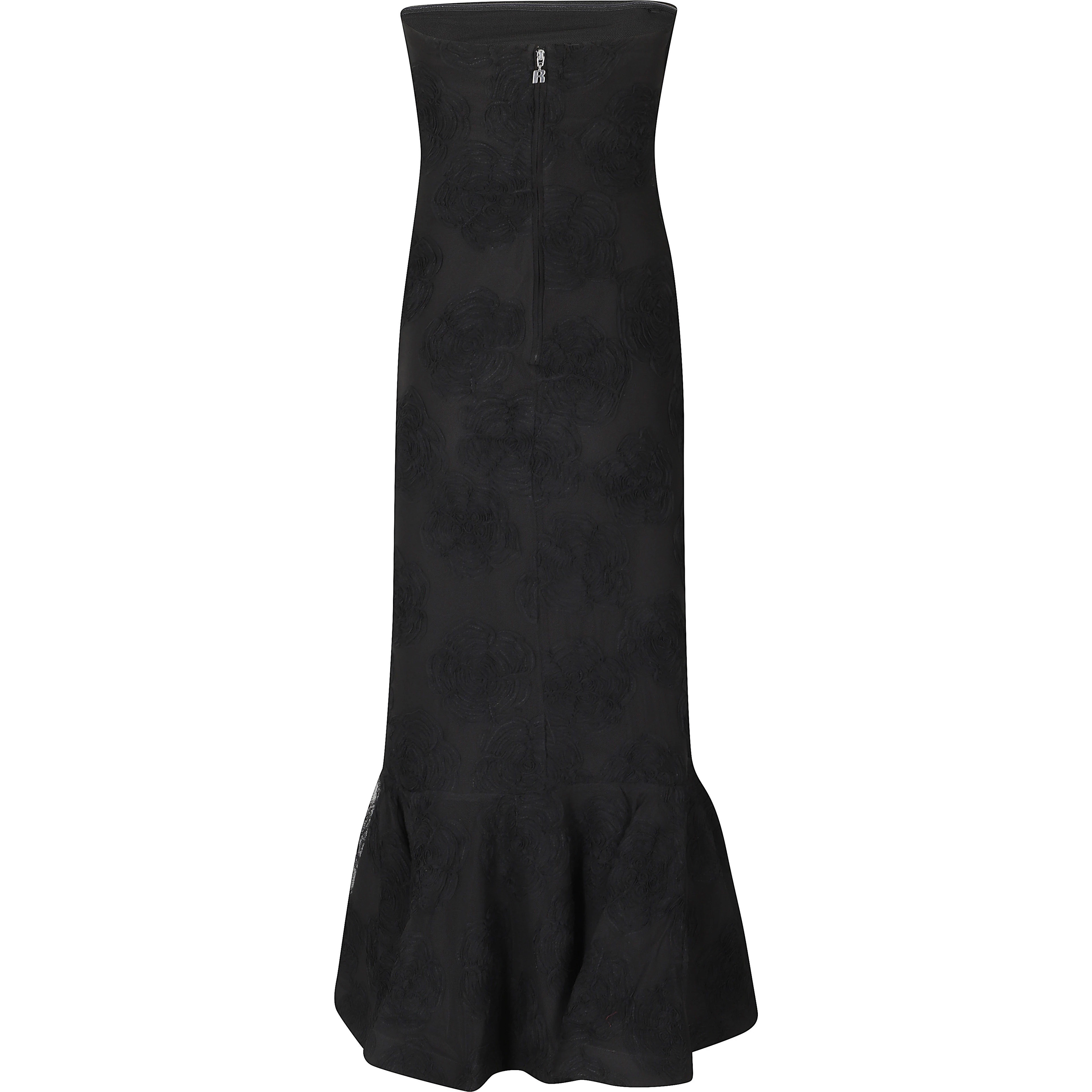 FLOWER MESH FLOUNCE DRESS