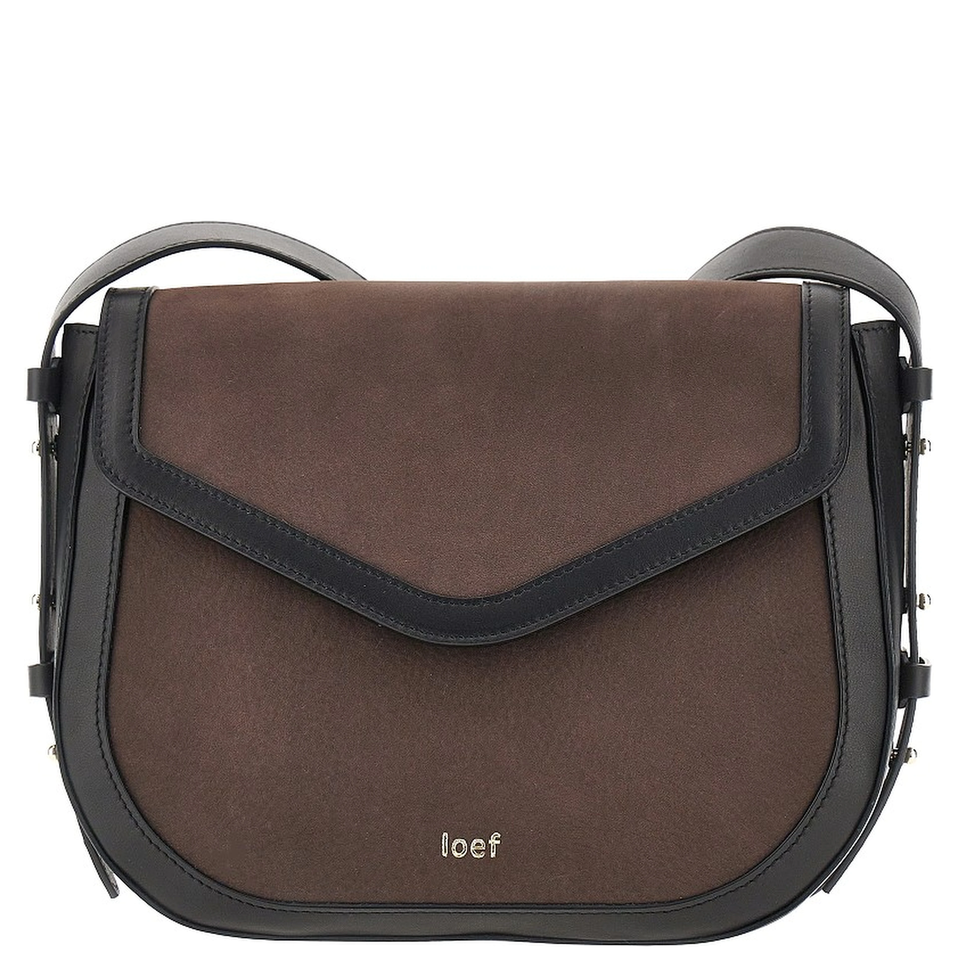 Nubuck leather 'Arc' crossbody bag