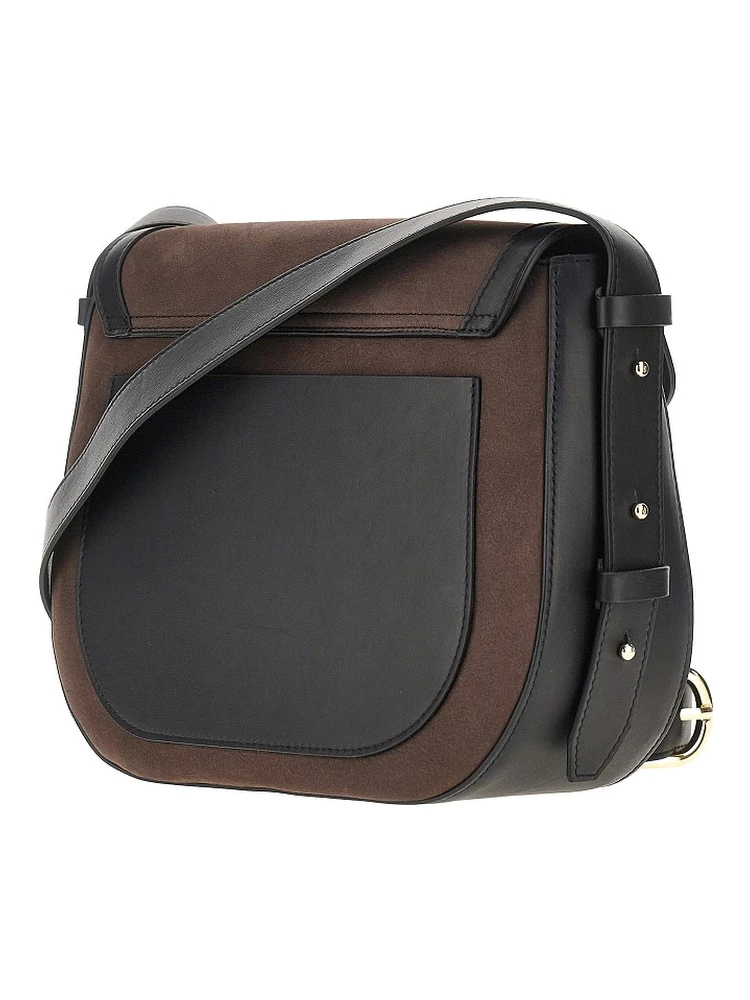 Nubuck leather 'Arc' crossbody bag alternative