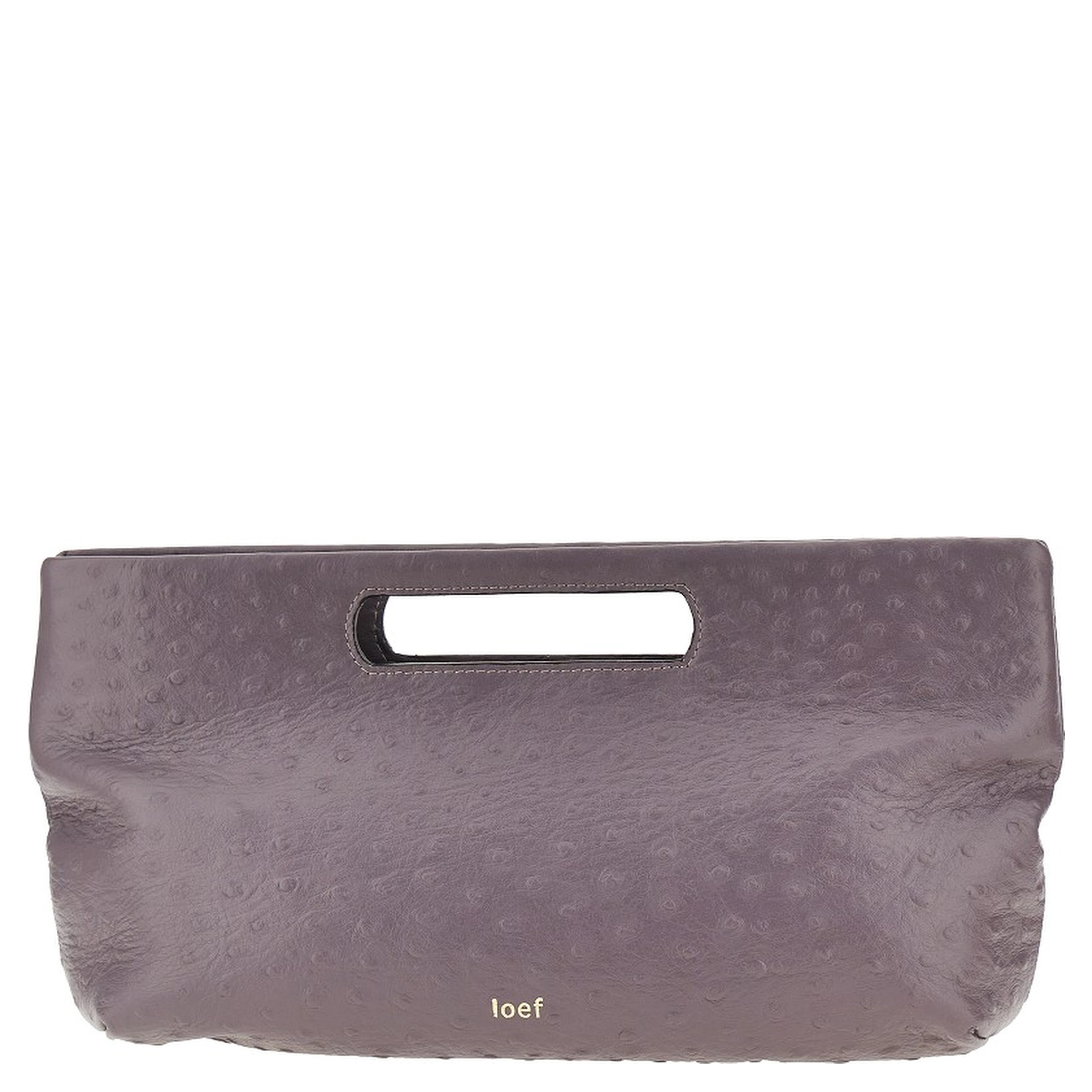 Ostrich-print leather 'Dalia' bag