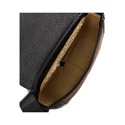 Nubuck leather 'Arc' crossbody bag