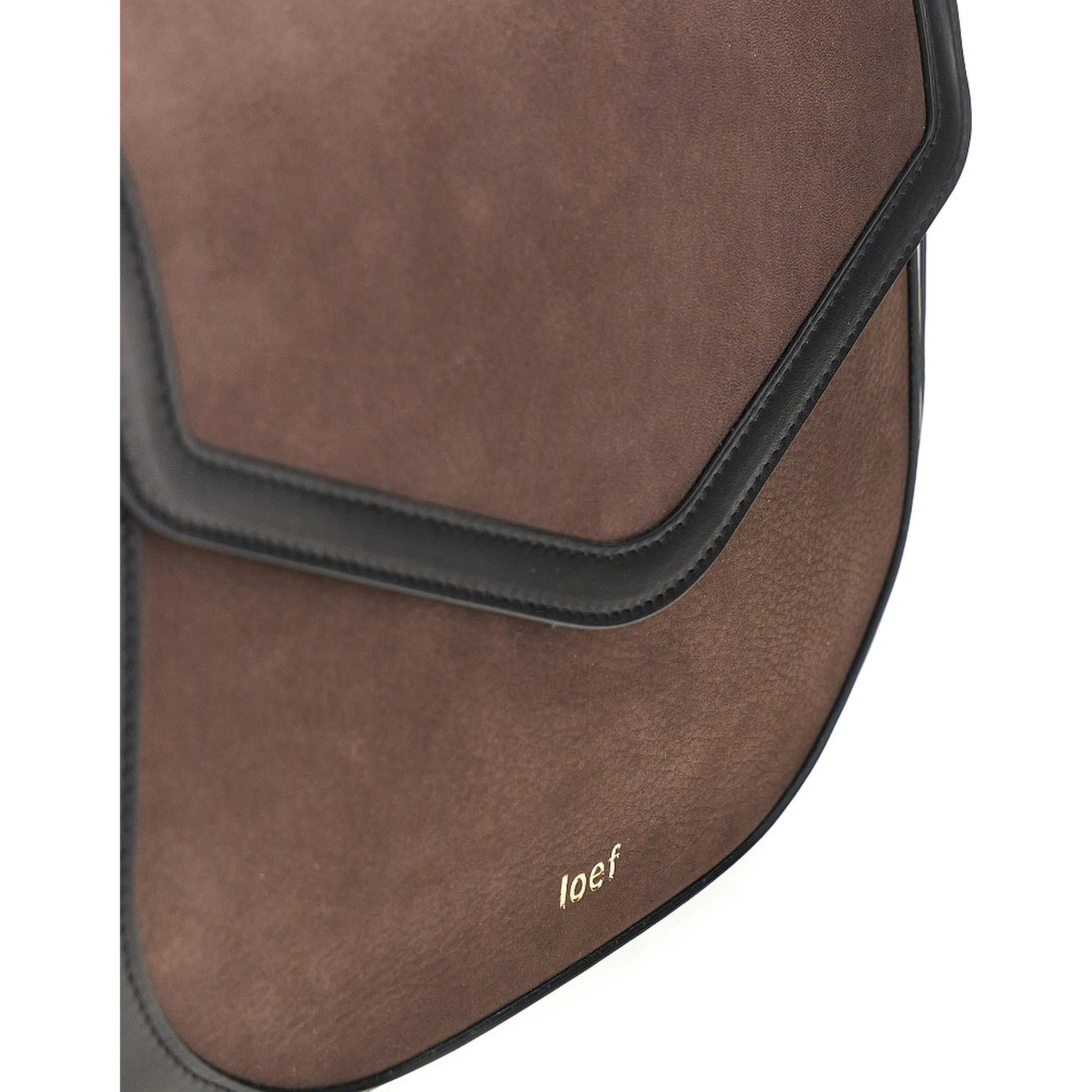 Nubuck leather 'Arc' crossbody bag