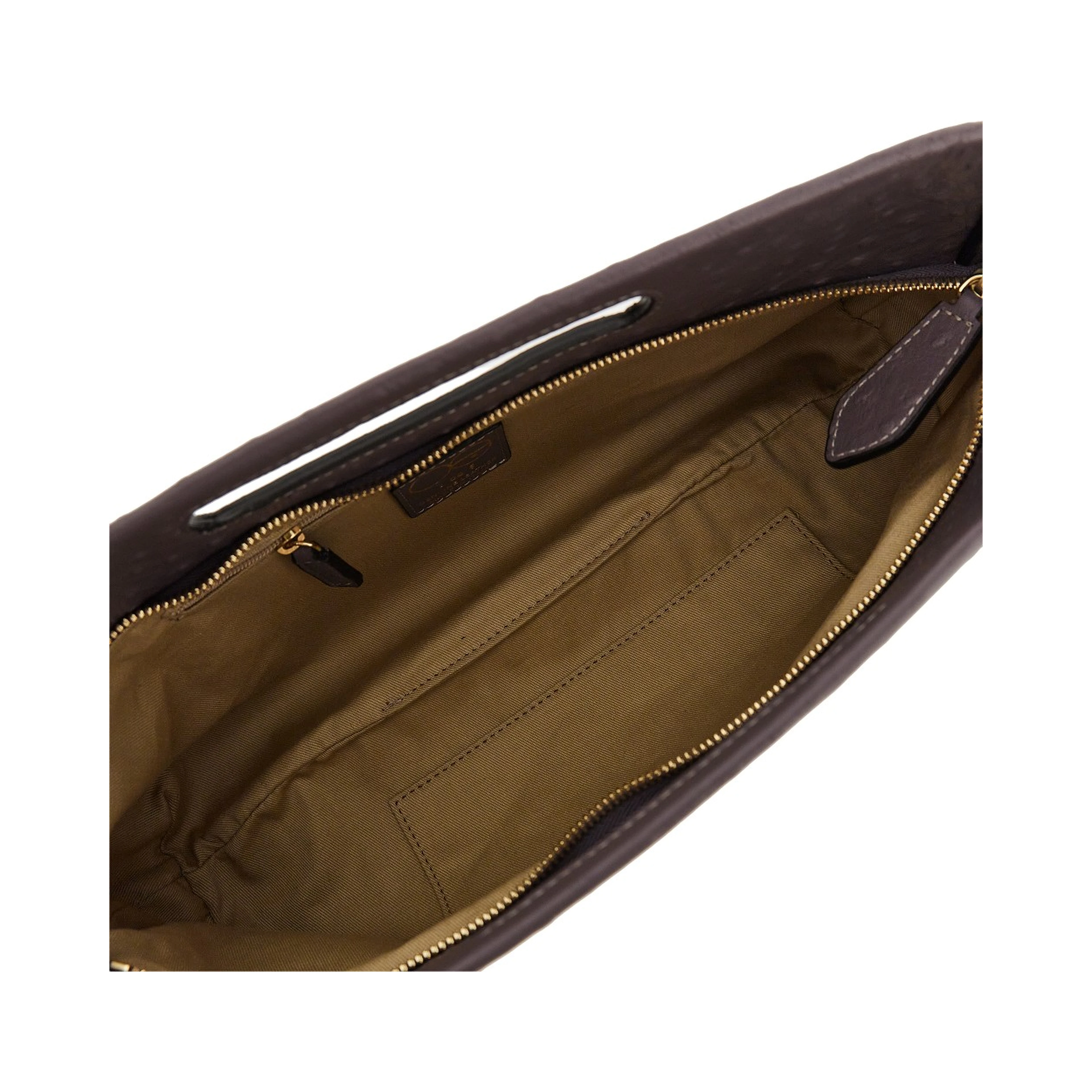 Ostrich-print leather 'Dalia' bag