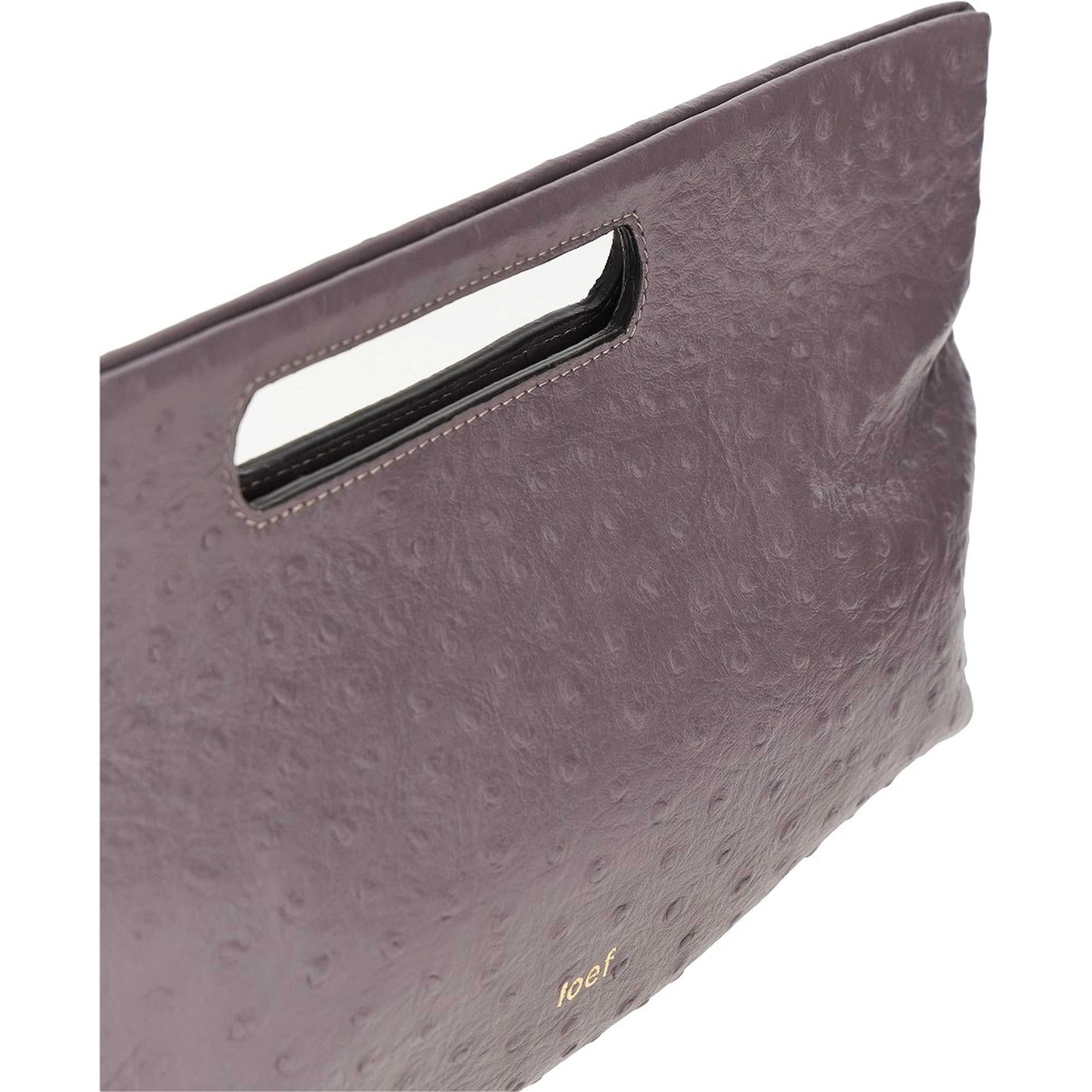 Ostrich-print leather 'Dalia' bag