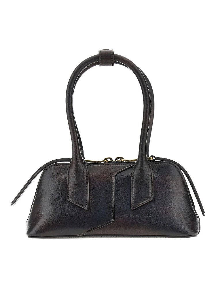 Old effect leather mini baG