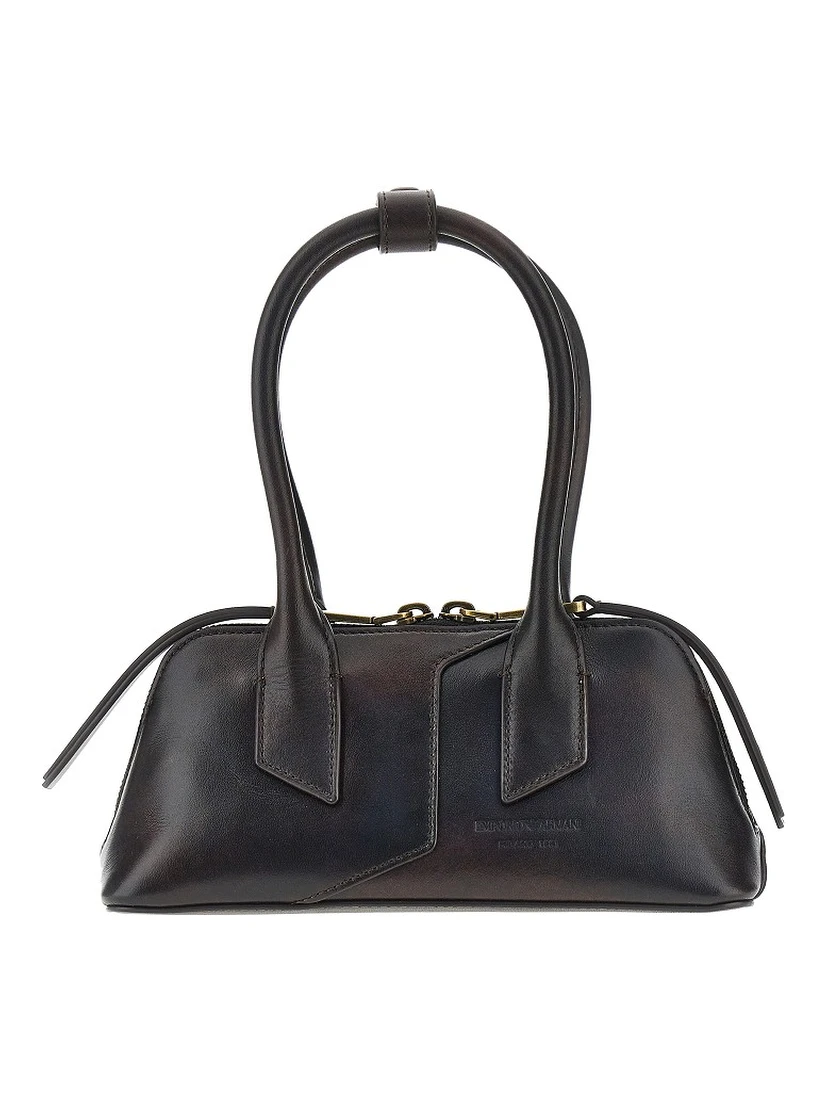 Old effect leather mini baG