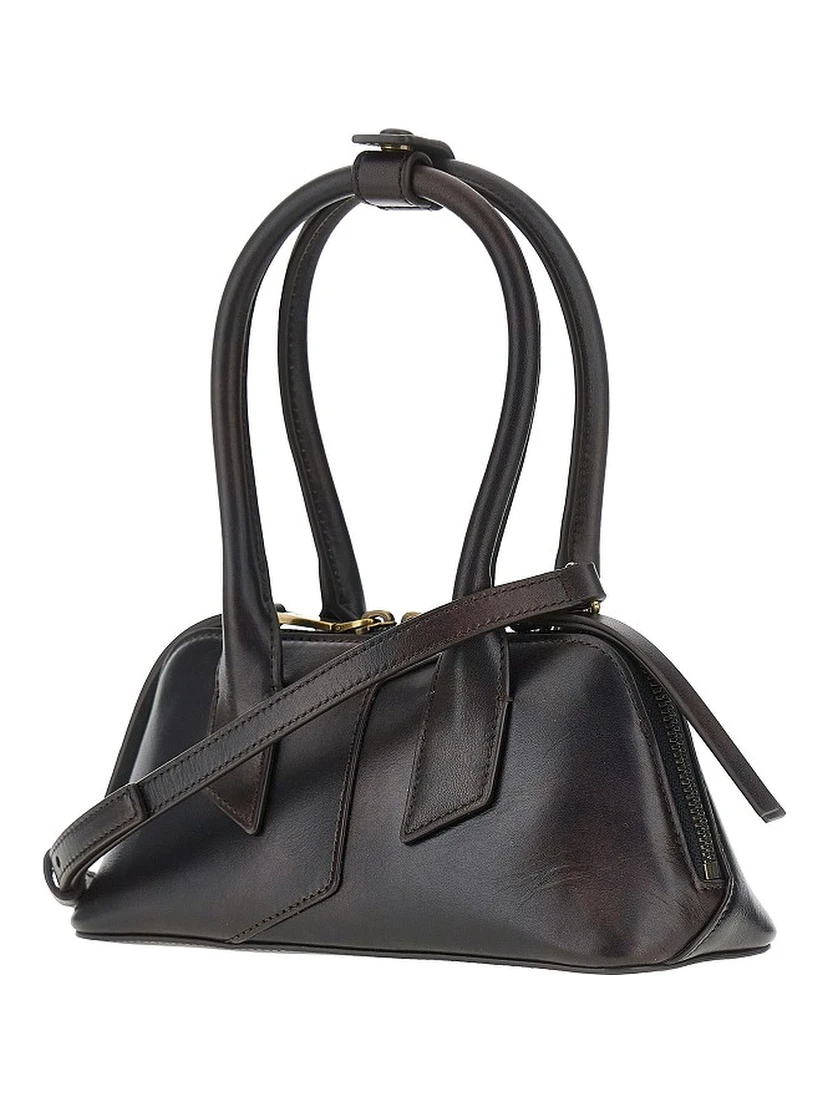 Old effect leather mini baG