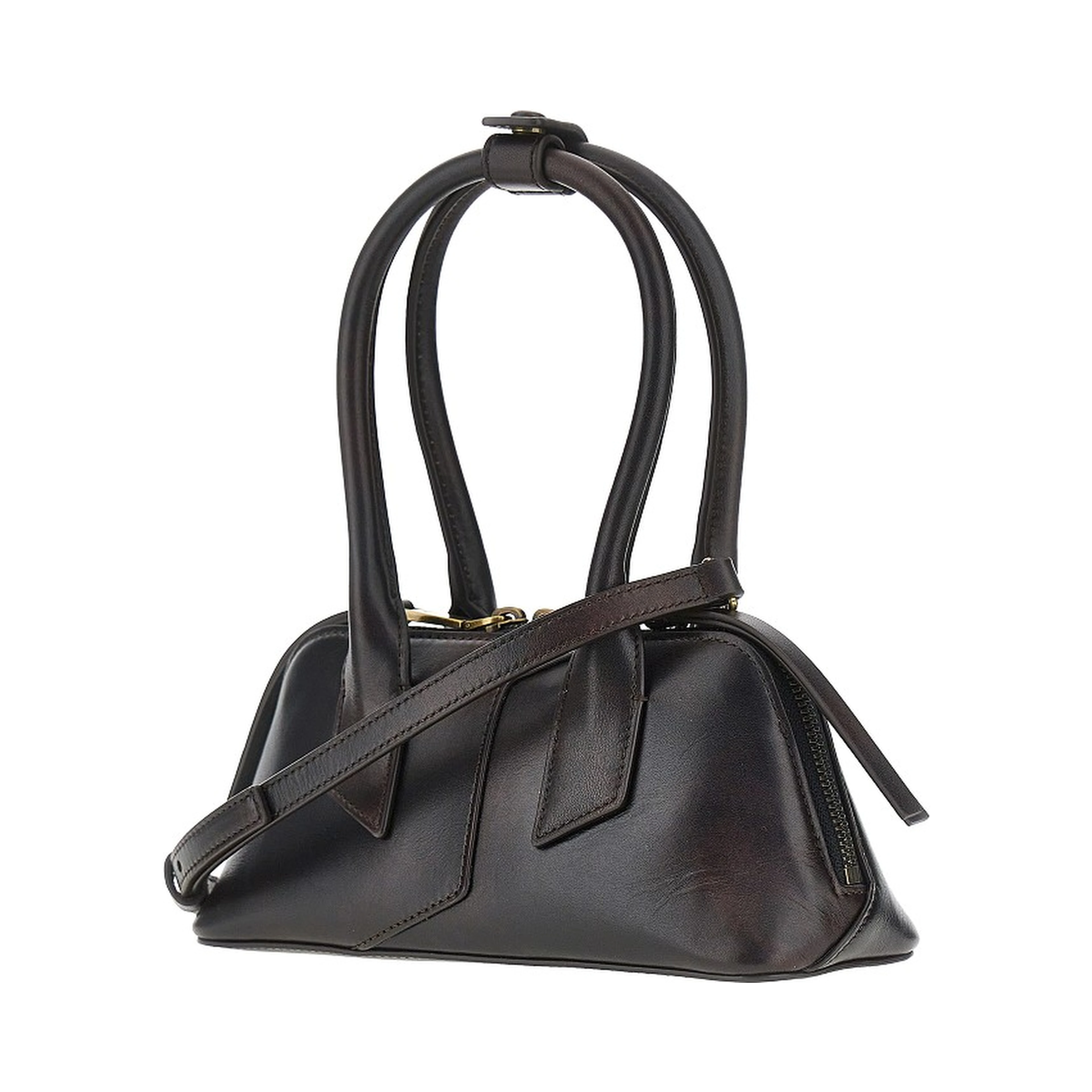 Old effect leather mini baG