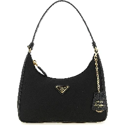 Black Recycled Polyamide Shoulder Bag