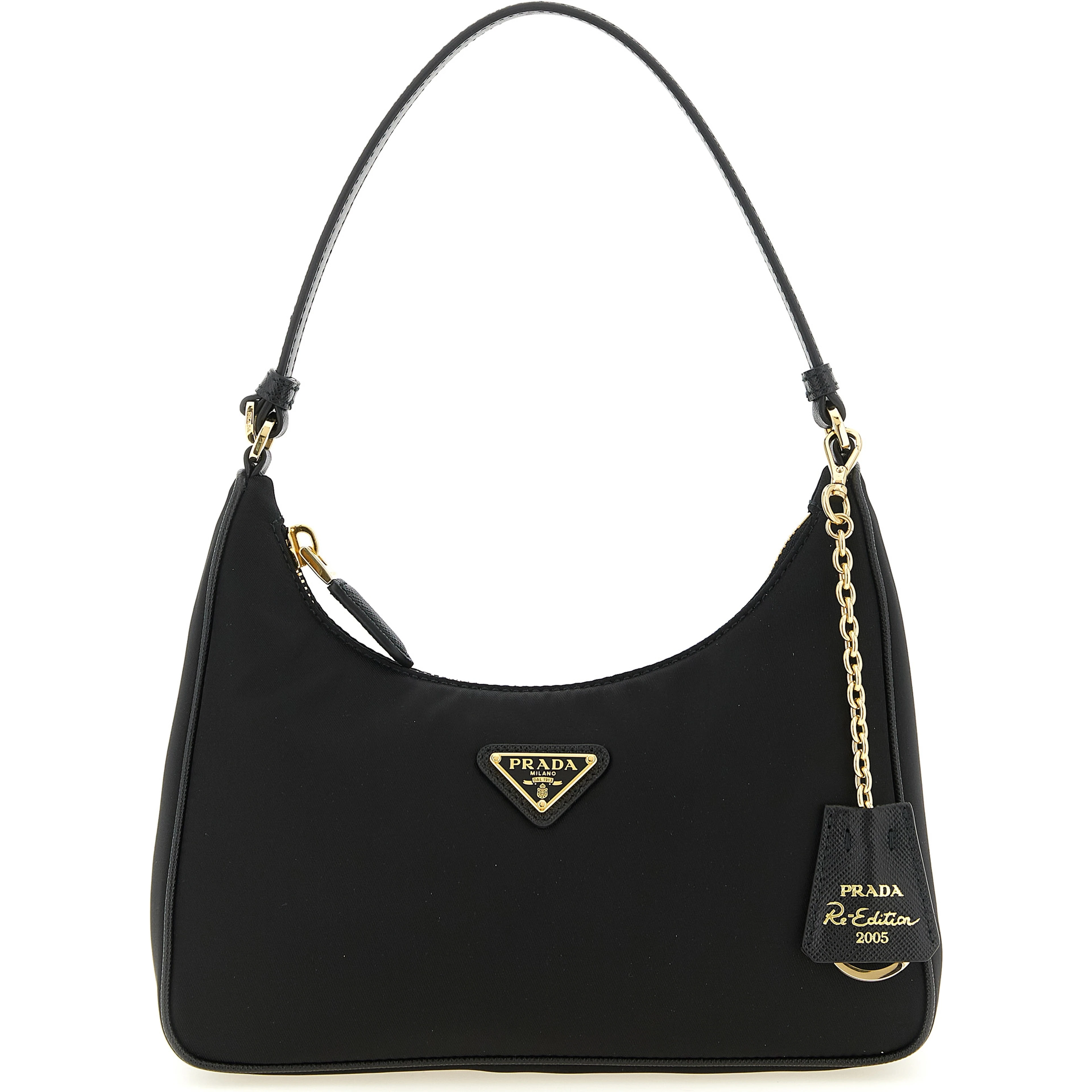 Black Recycled Polyamide Shoulder Bag