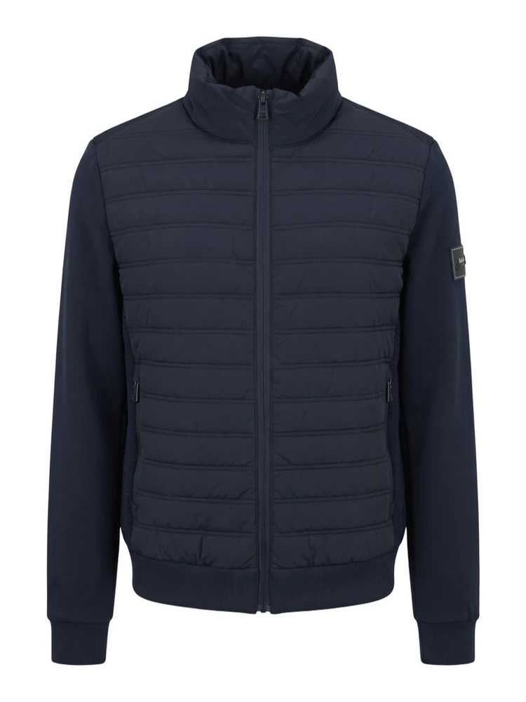 Blue Polyester Men Jacket