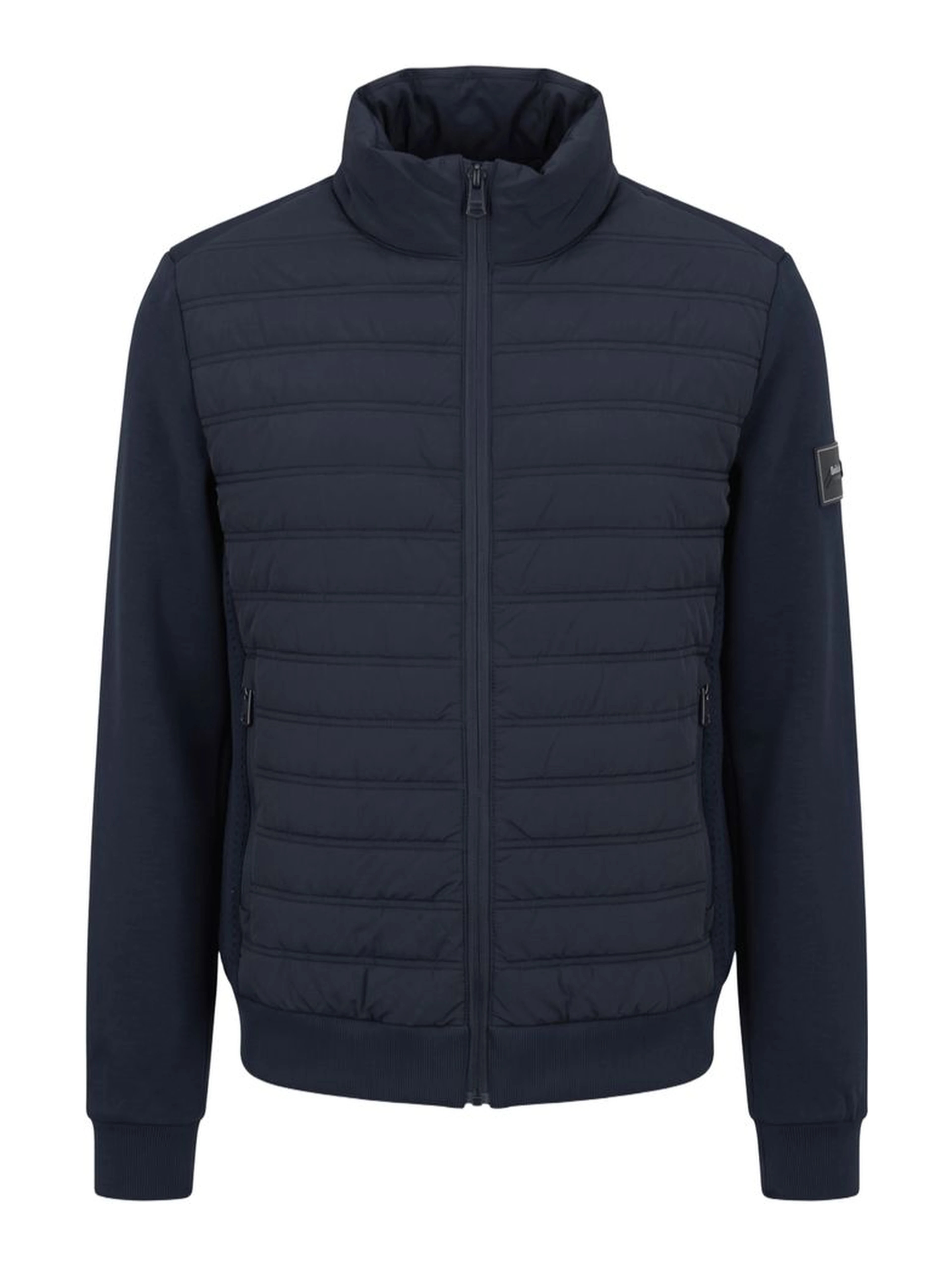 Blue Polyester Men Jacket