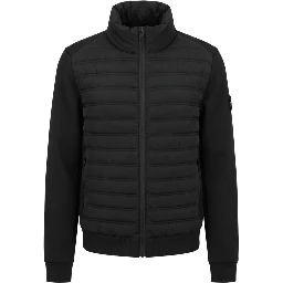 Black Polyester Men Jacket