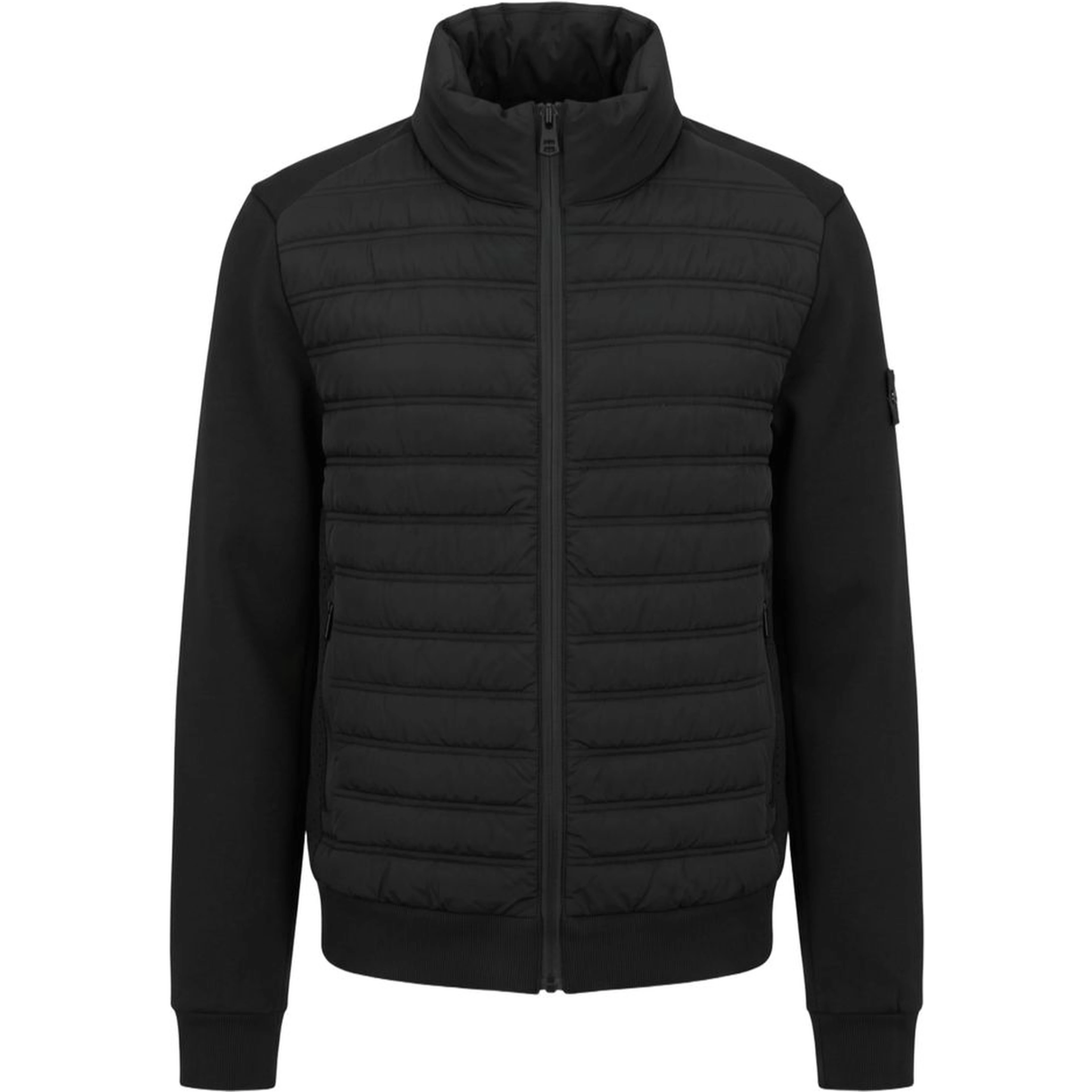 Black Polyester Men Jacket