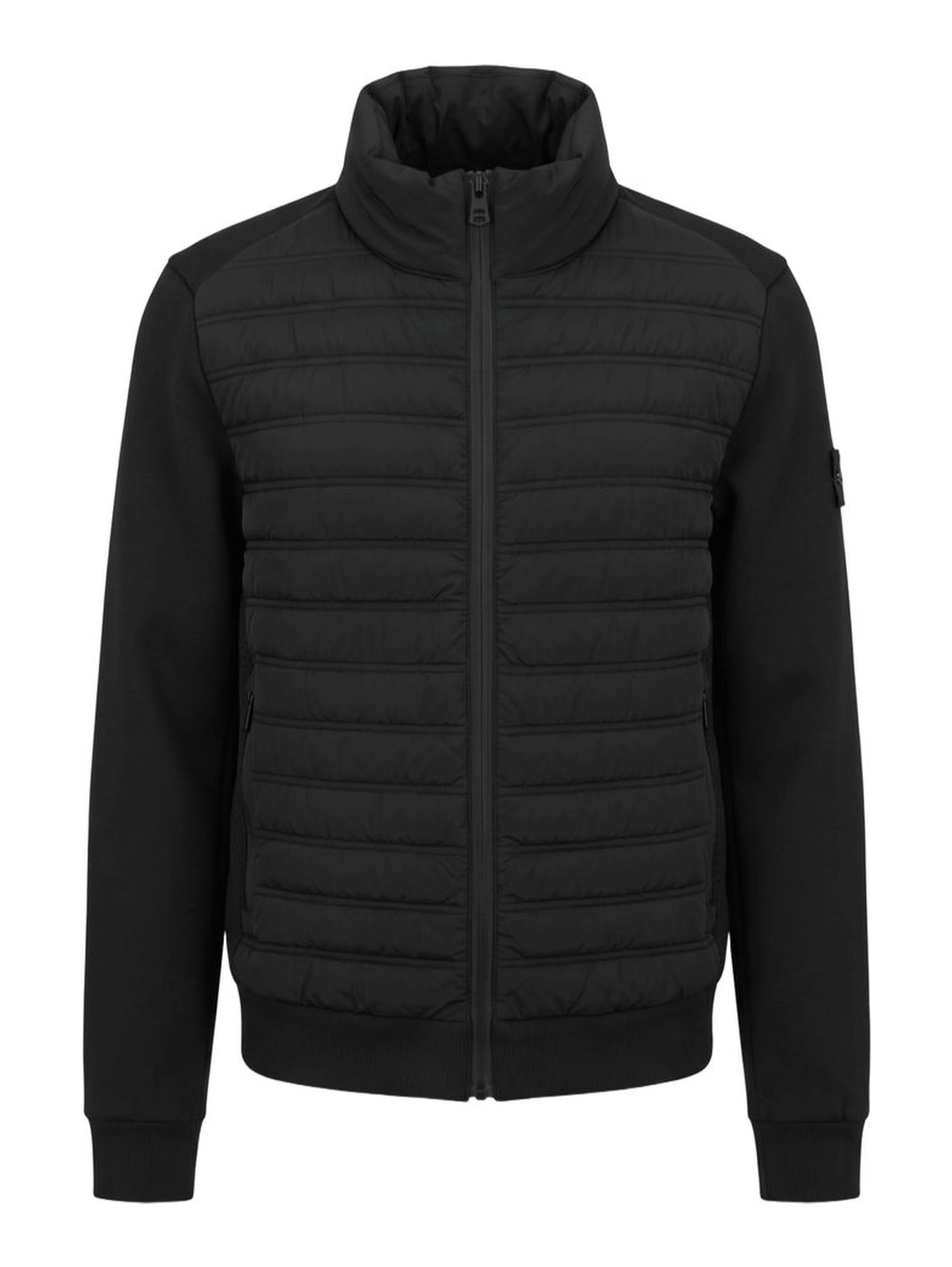 Black Polyester Men Jacket