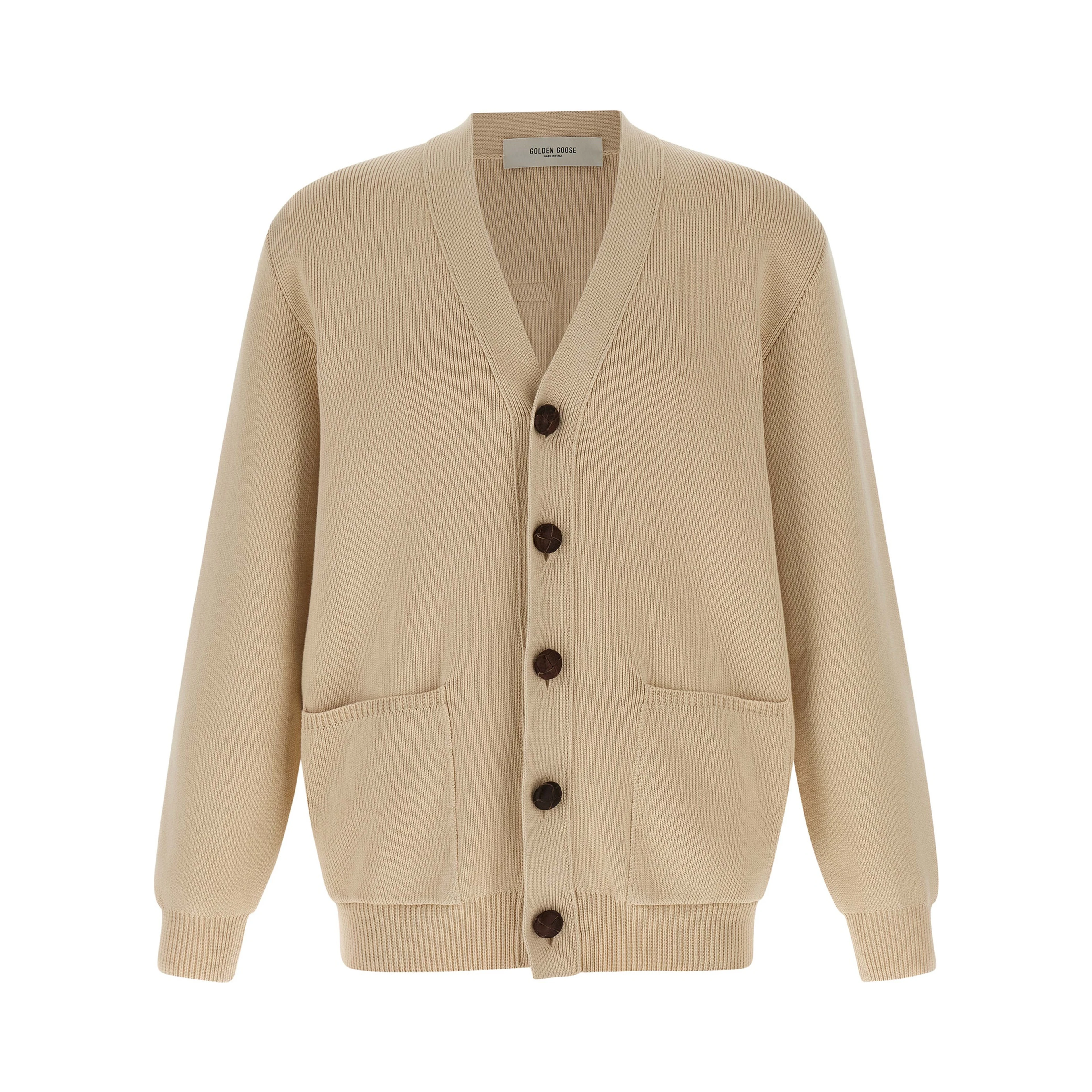 Beige Cotton Cardigan