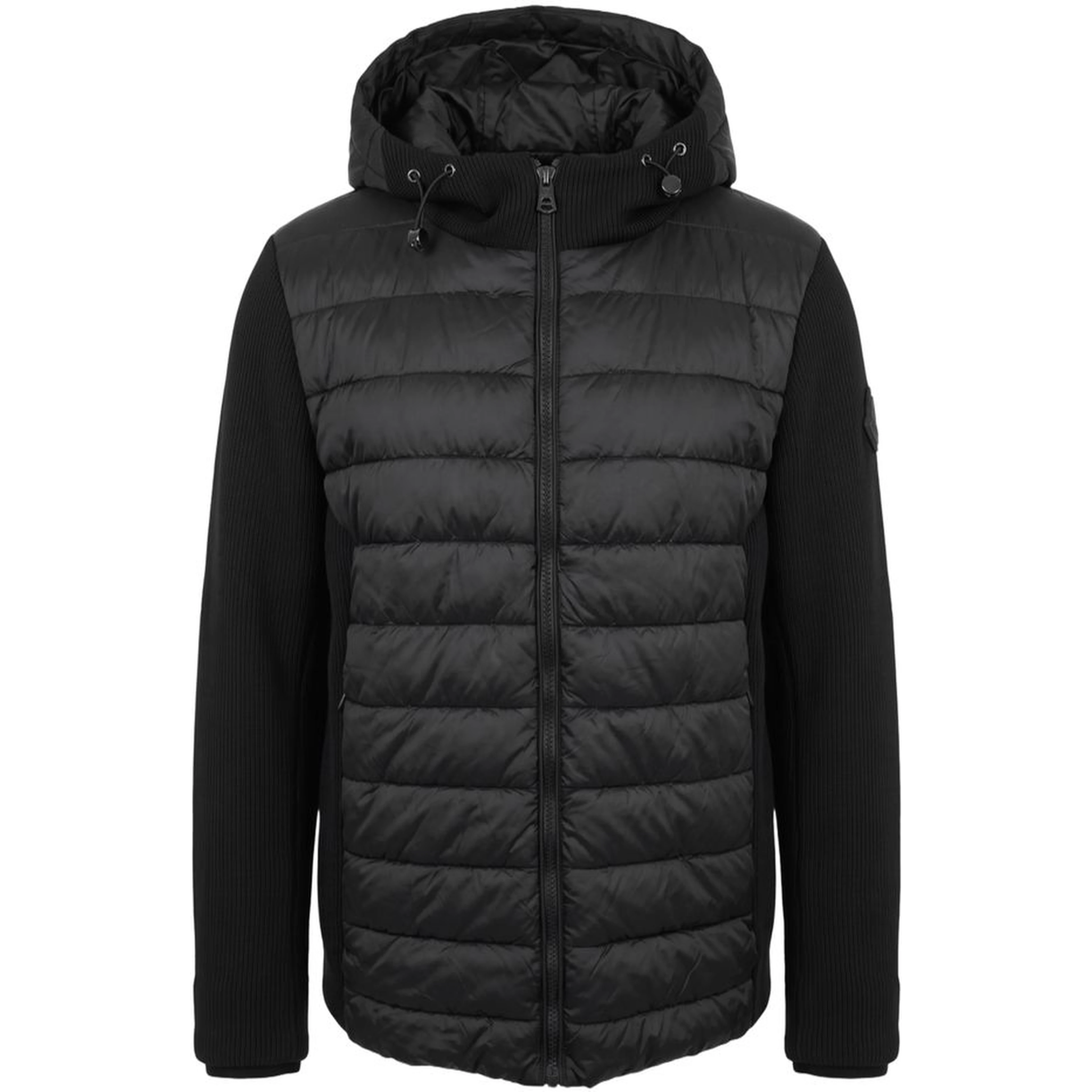 Black Polyester Men Jacket