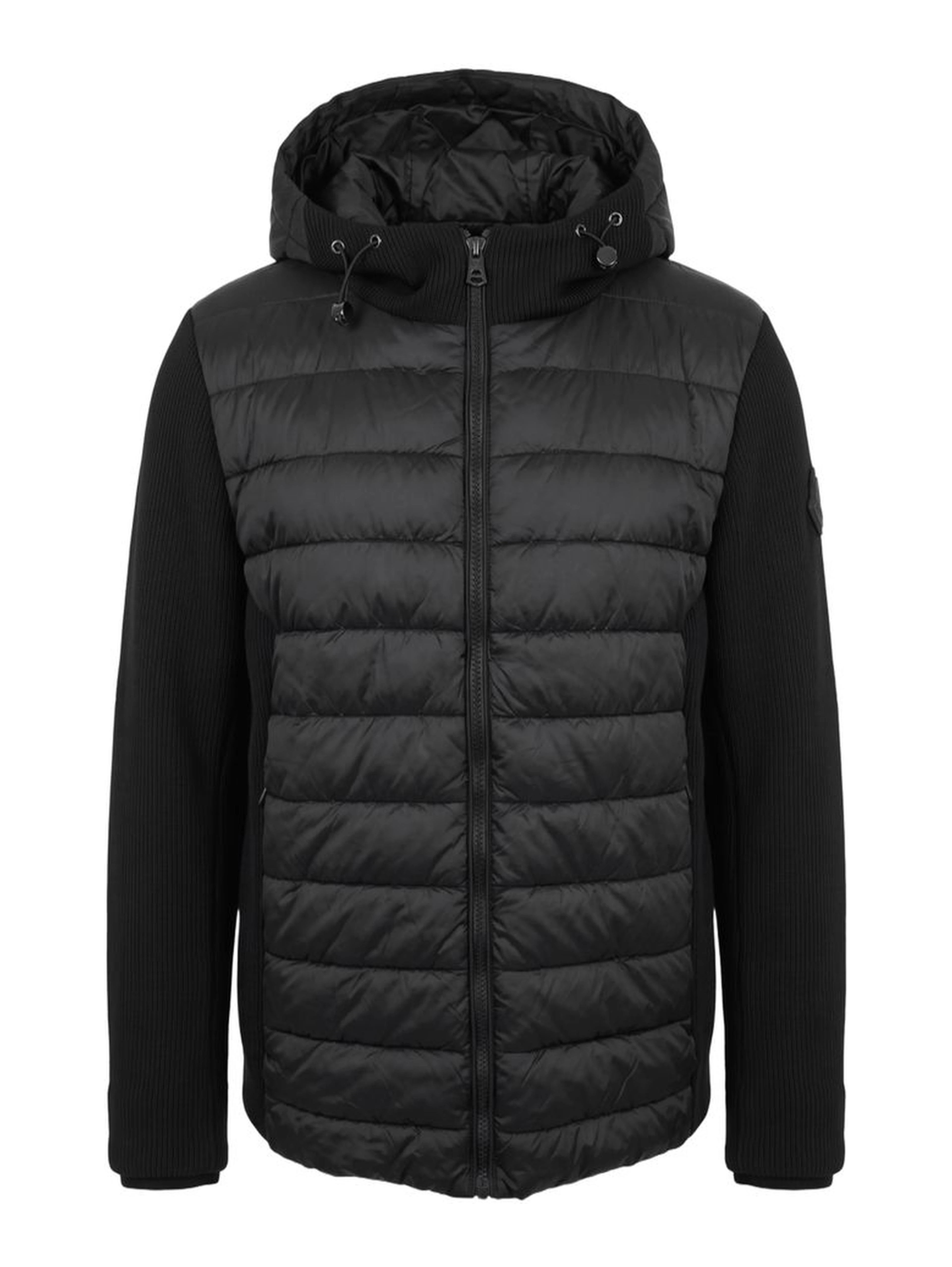 Black Polyester Men Jacket