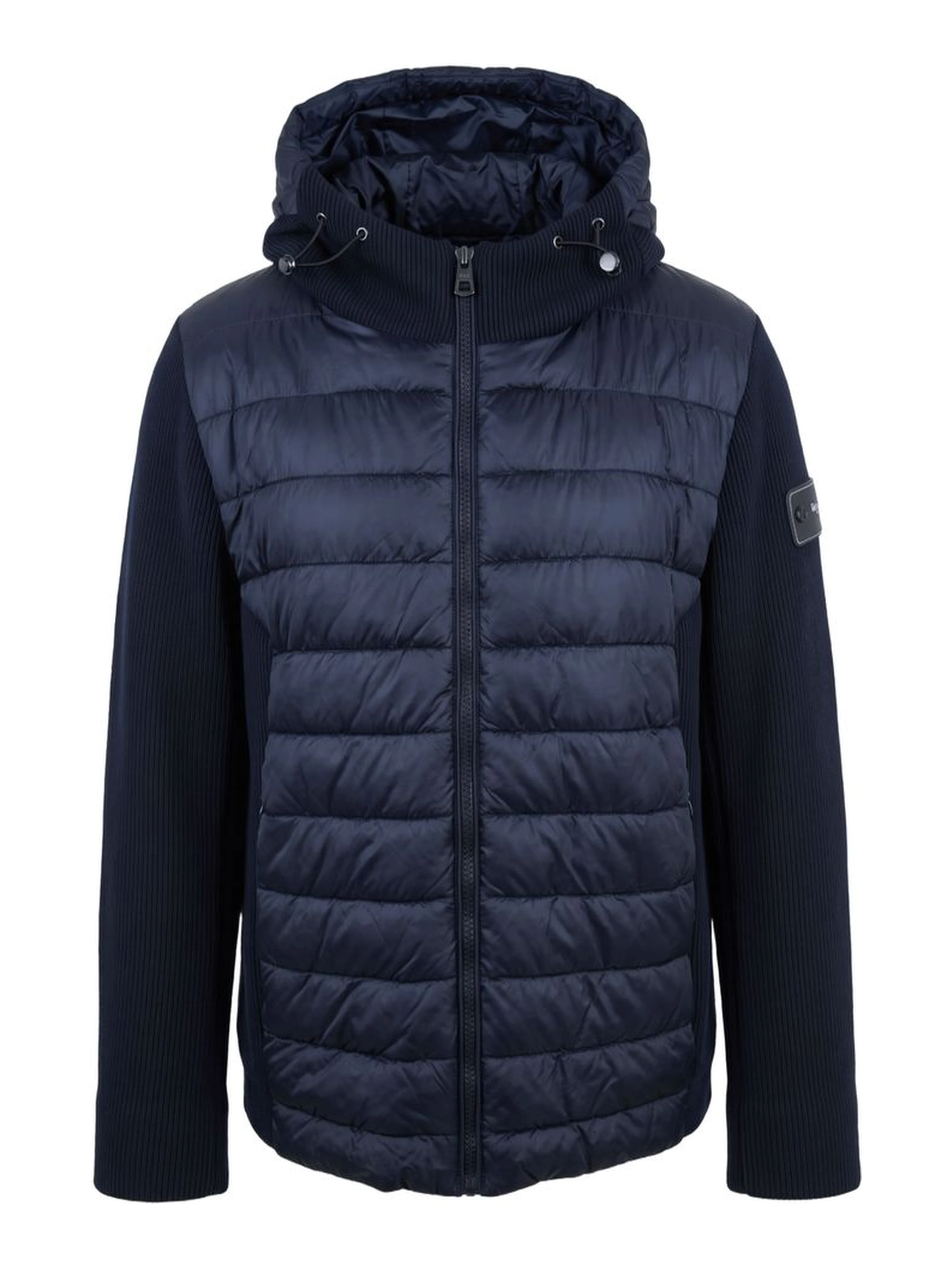 Blue Polyester Men Jacket