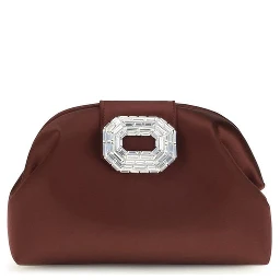 Bordeaux Satin Shoulder Bag