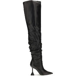 Black Calf Leather Bos Taurus Over The Knee