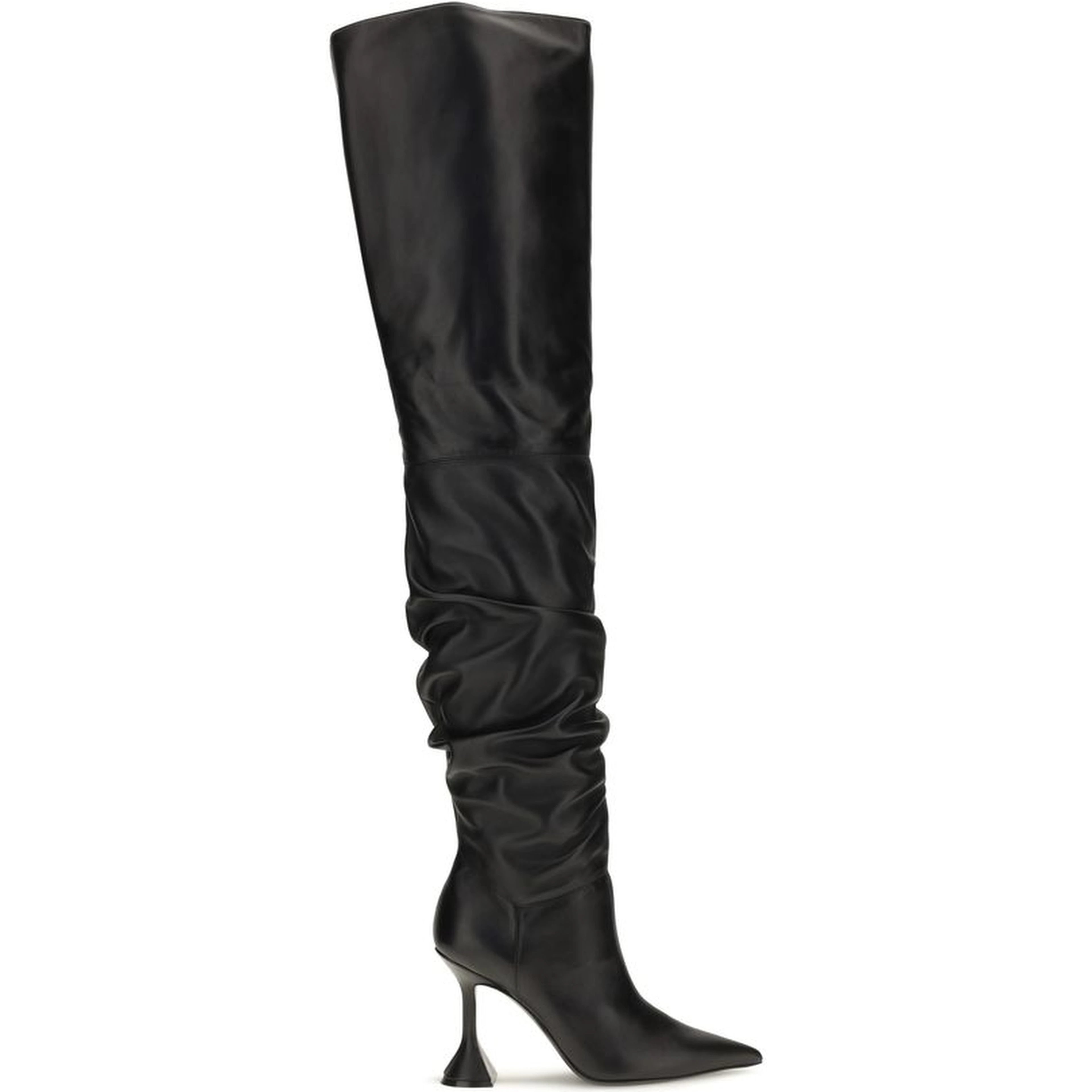 Black Calf Leather Bos Taurus Over The Knee