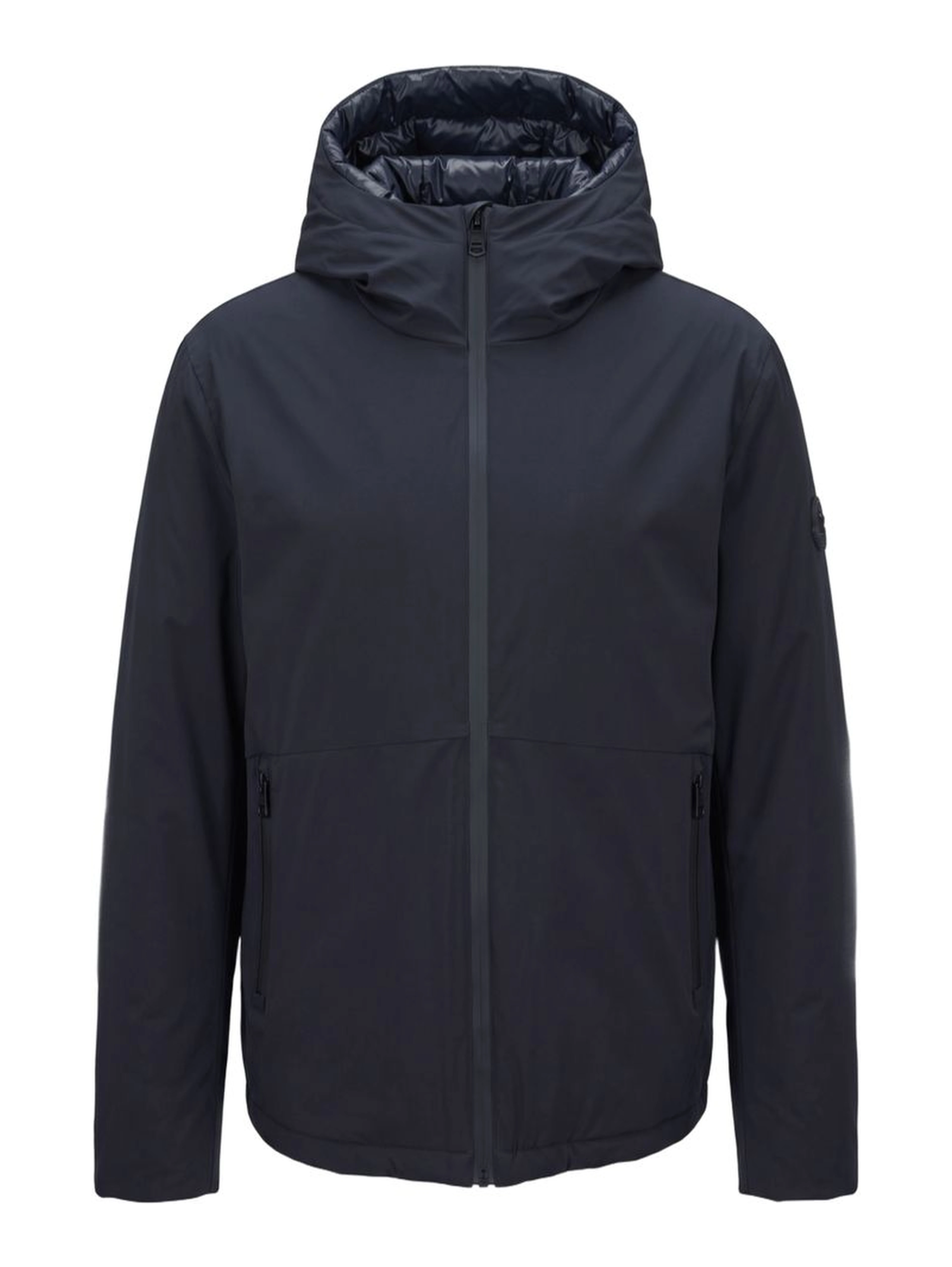 Blue Polyester Men Jacket