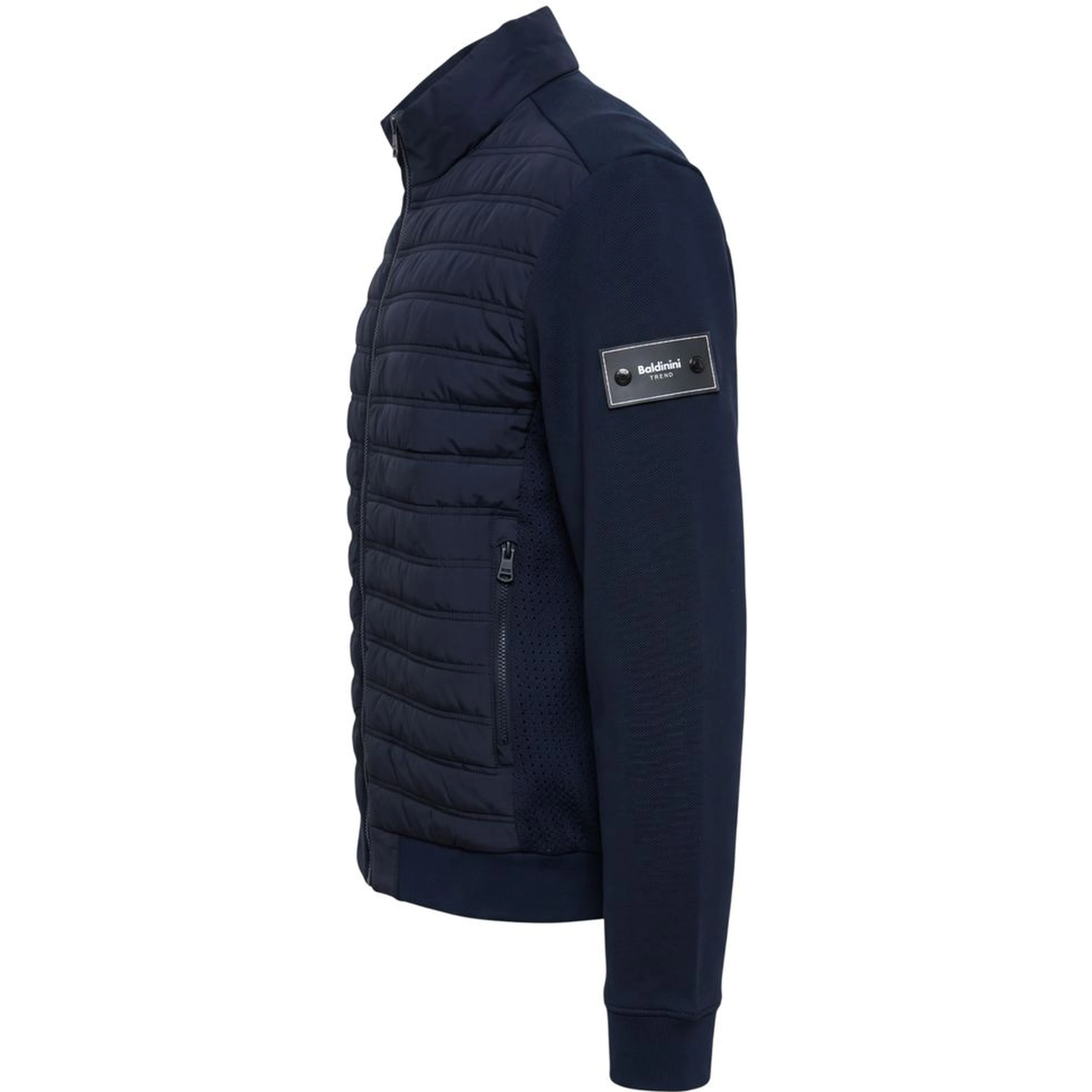 Blue Polyester Men Jacket