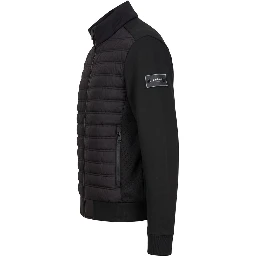 Black Polyester Men Jacket