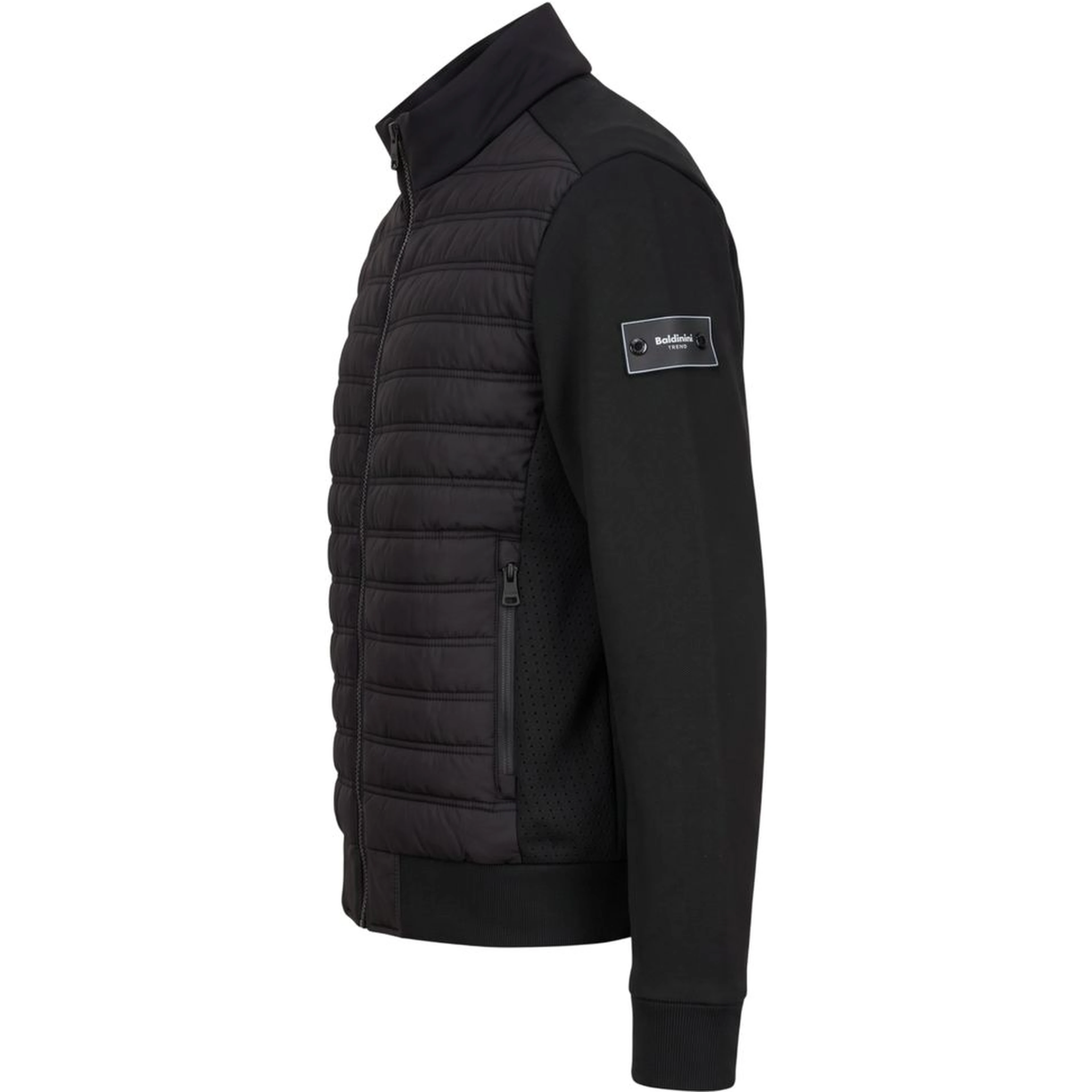Black Polyester Men Jacket