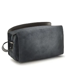 Blue Suede Leather Shoulder Bag