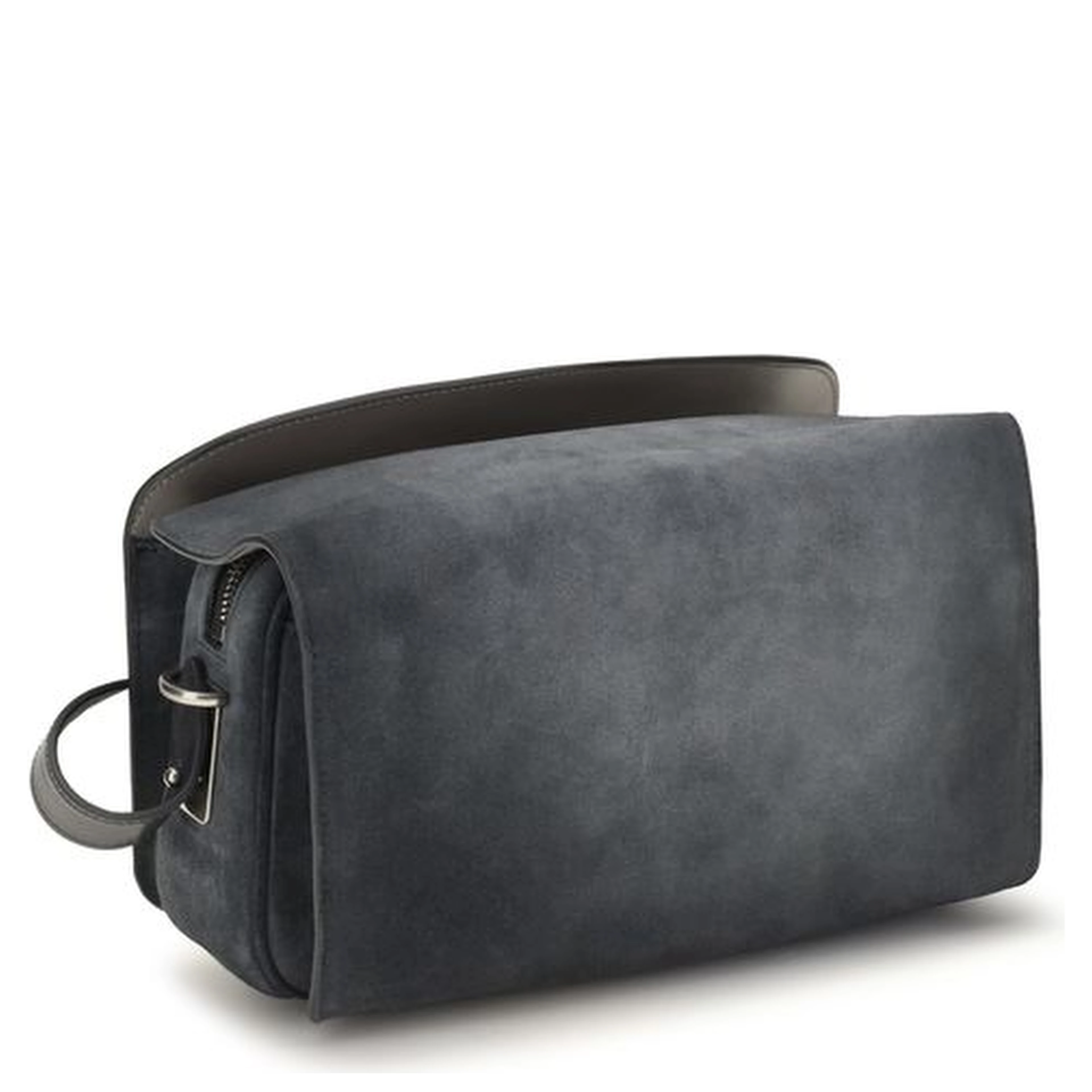 Blue Suede Leather Shoulder Bag