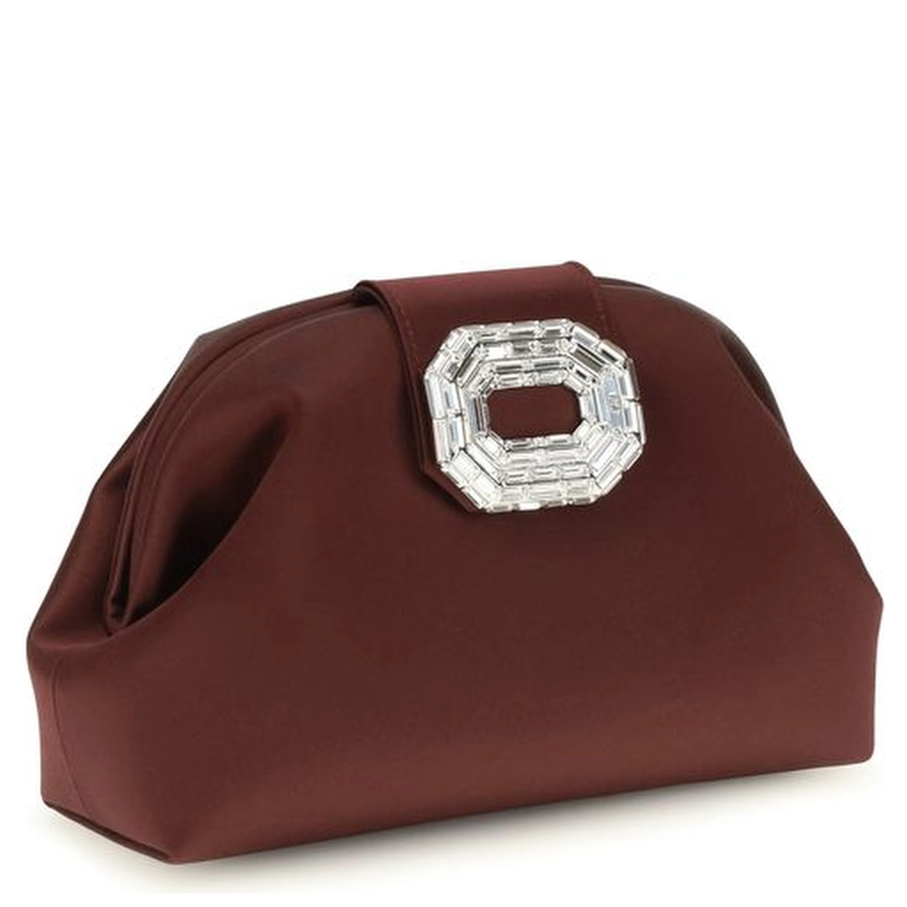 Bordeaux Satin Shoulder Bag