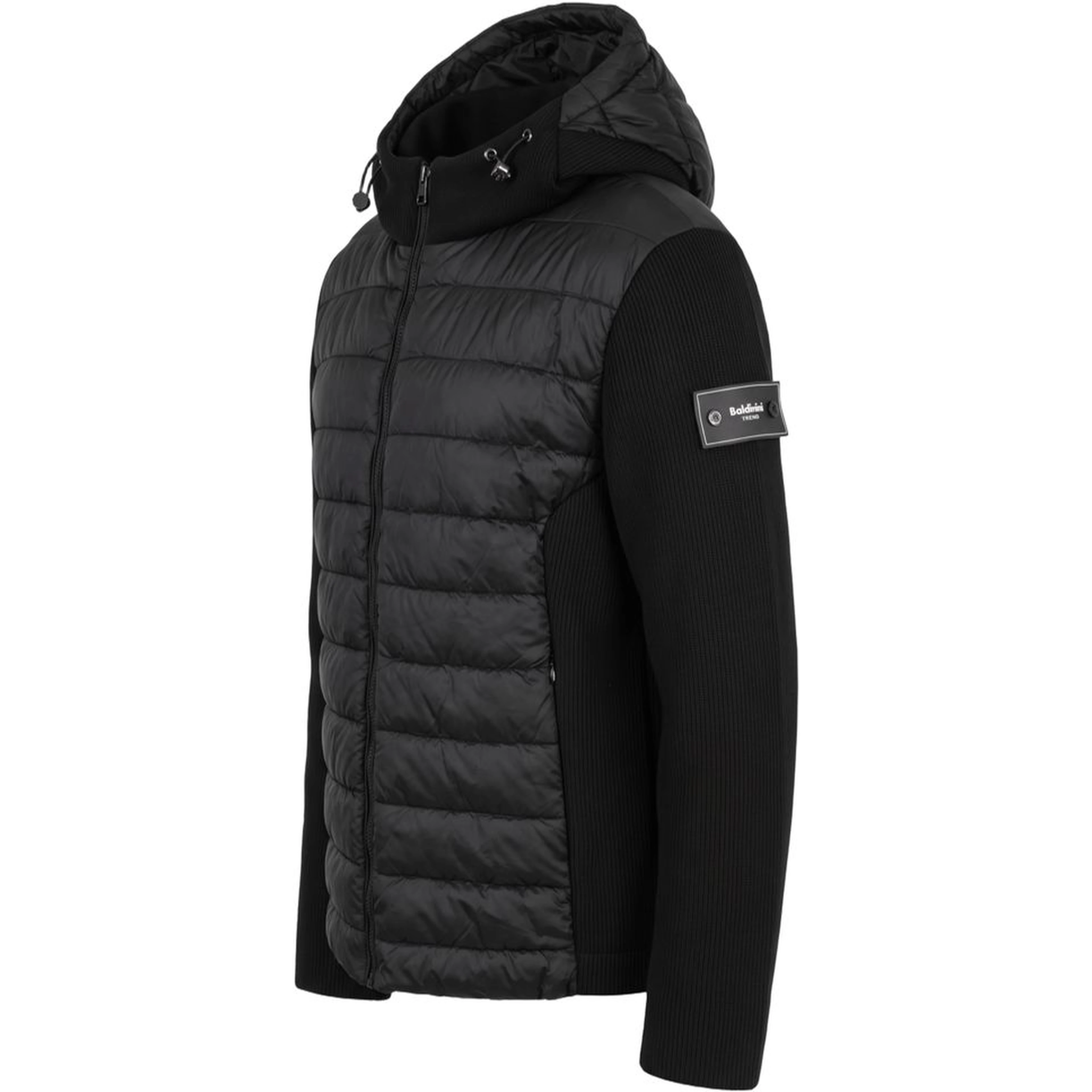 Black Polyester Men Jacket